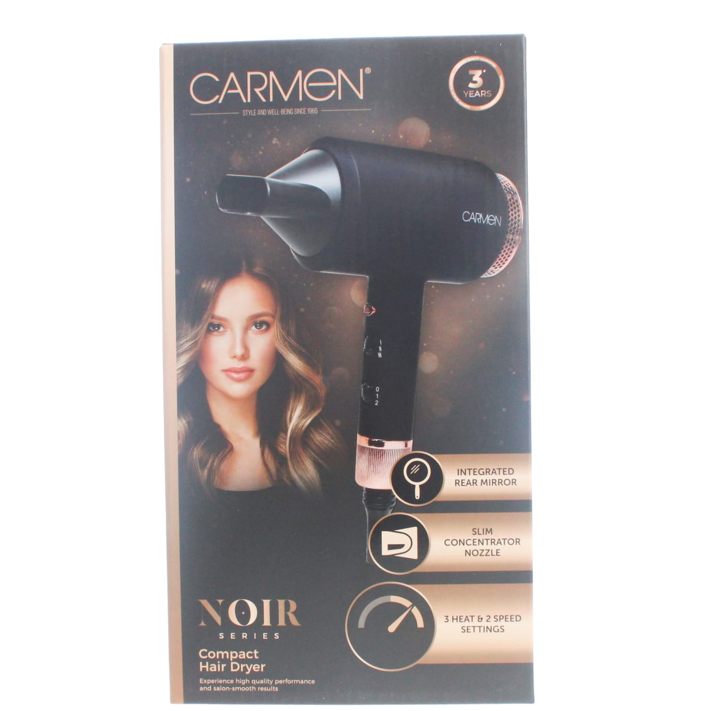 CARMEN NOIR SERIES 1800W HAIR DRYER