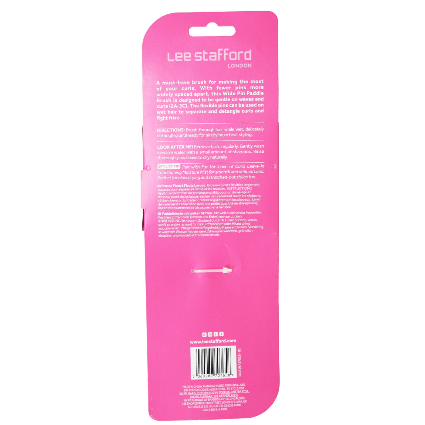 Lee Stafford Paddle Brush Wide Pin