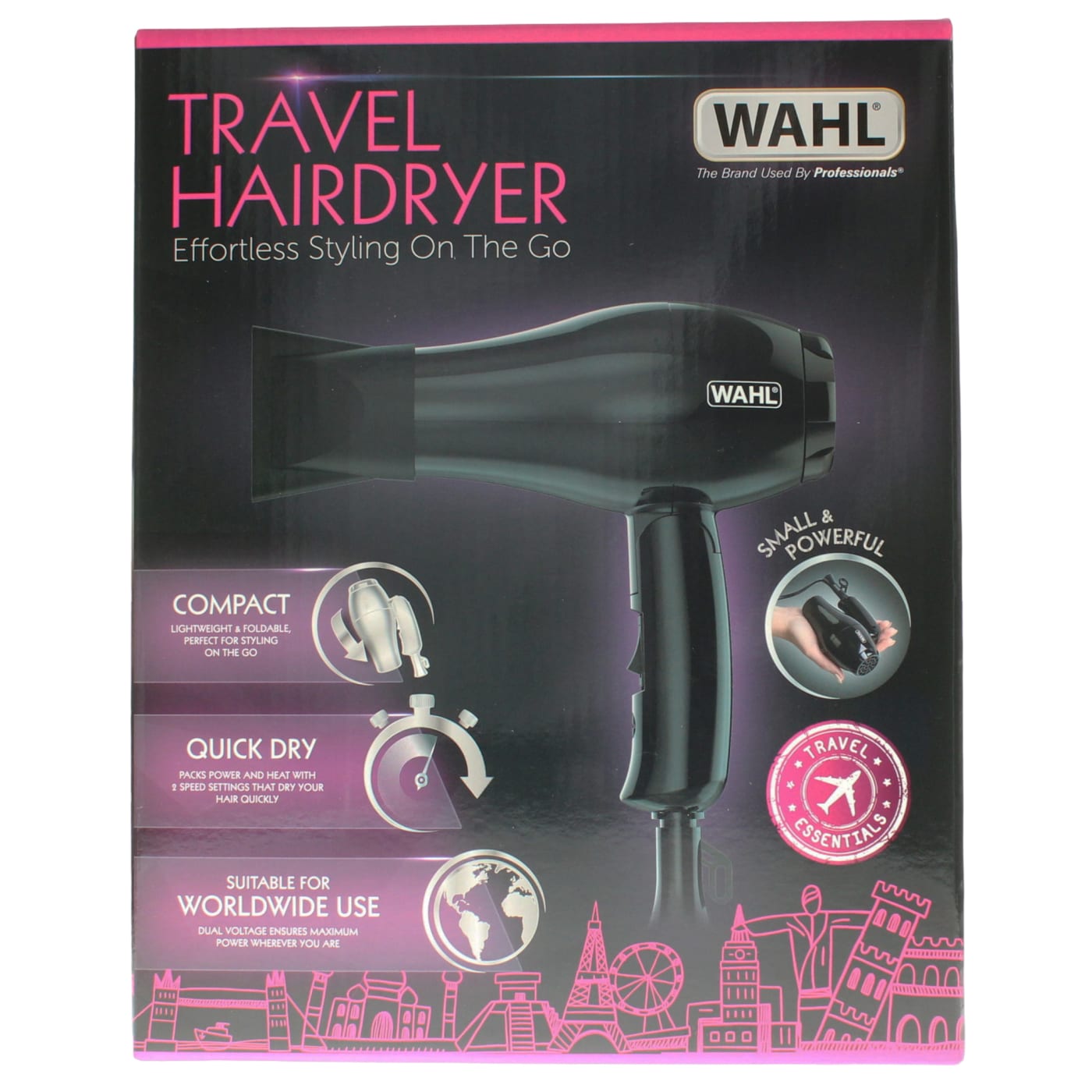 WAHL TRAVEL HAIR DRYER BLACK