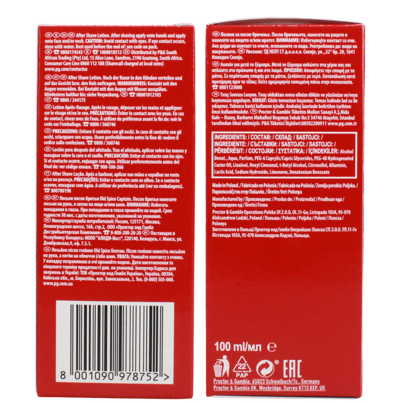OLD SPICE 100ML A/SHAVE LTN CAPTAI 03/26