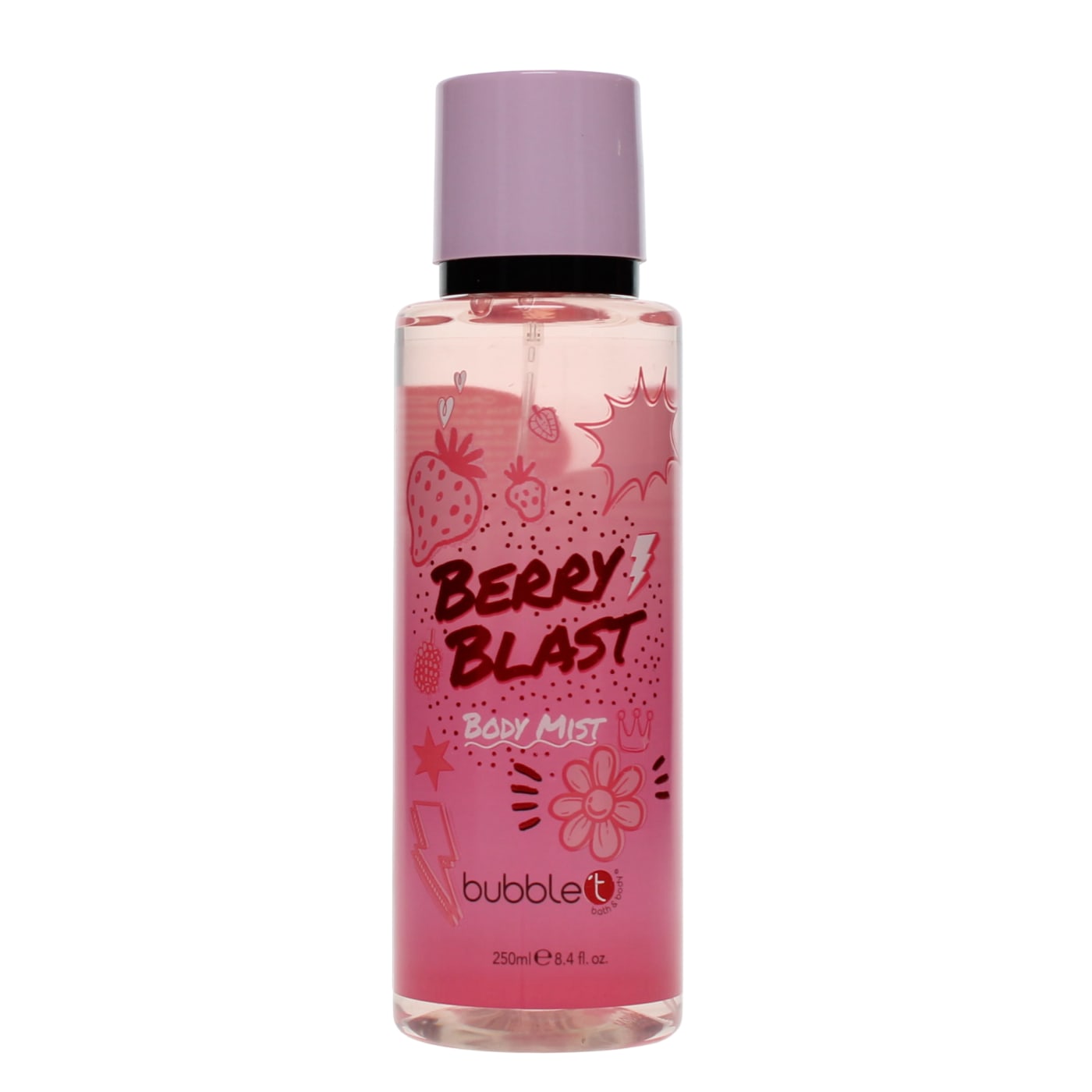 BUBBLE T 250ML BODY MIST BERRY BLAST