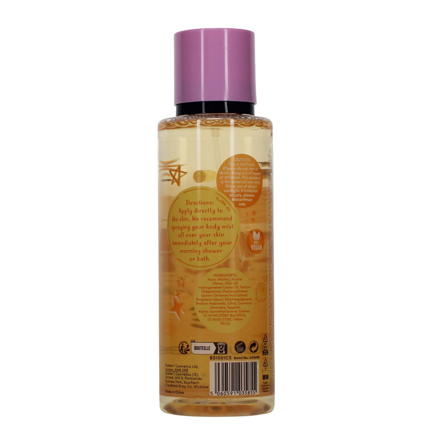 Bubble T 250ml Body Mist Citrus Spritz
