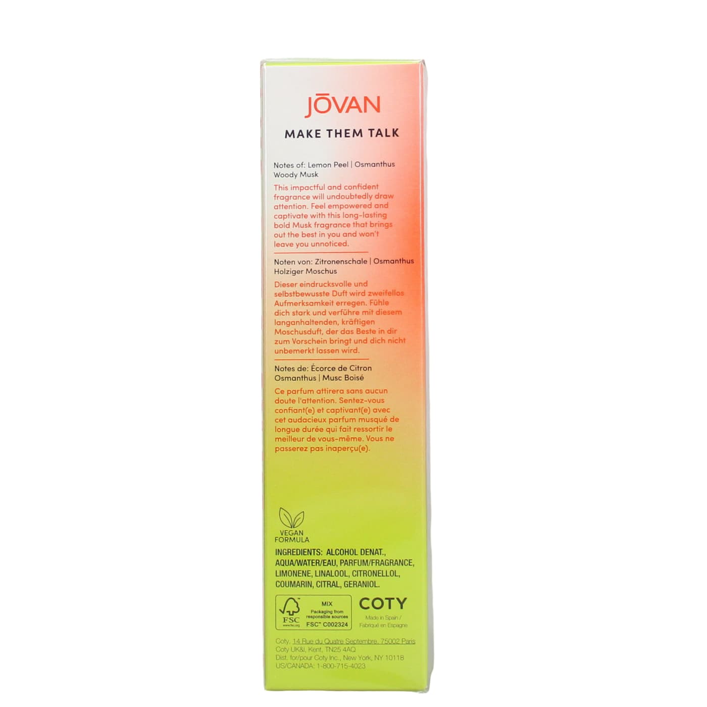 Jovan Musk 100ml EDP Spray Make Them Talk