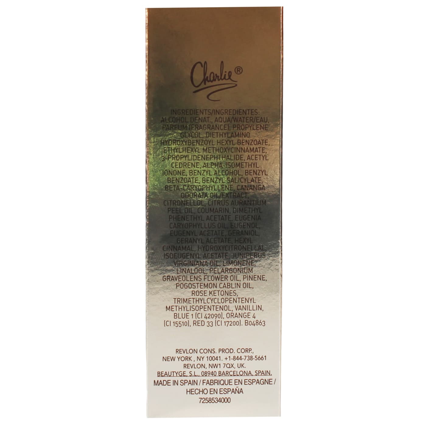 CHARLIE 100ML EAU FRAICHE SPRAY GOLD