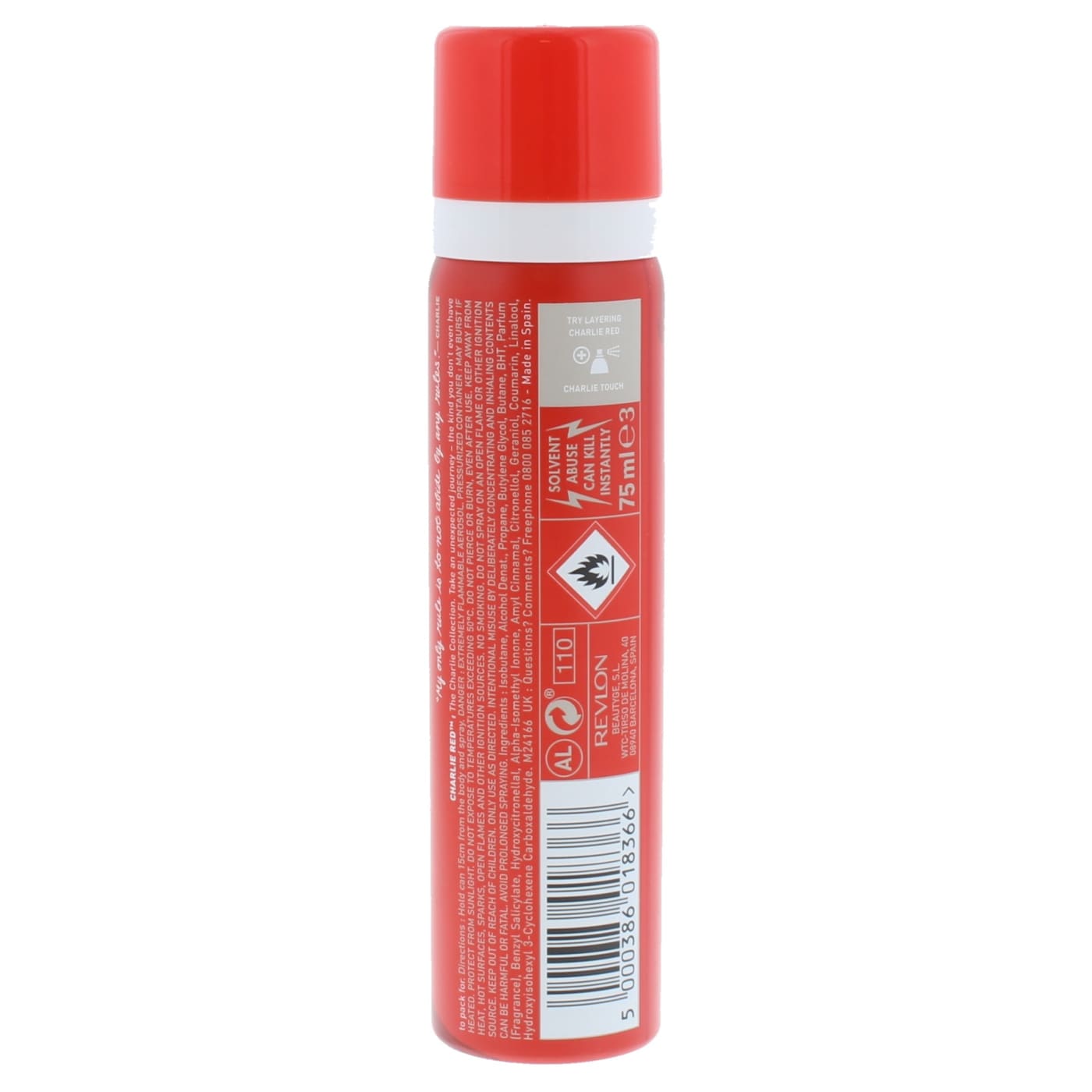 CHARLIE 75ML B/SPRAY RED