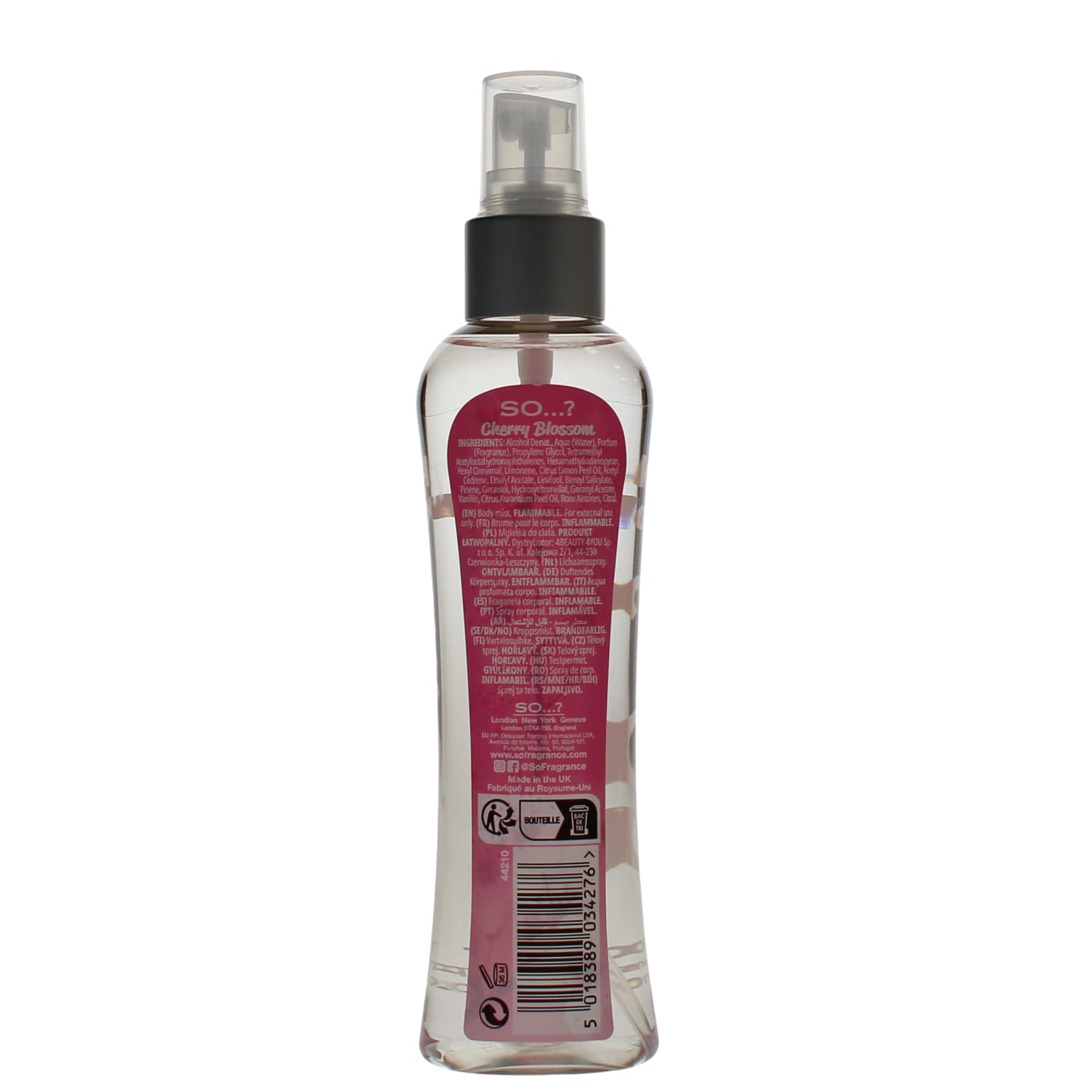 SO...? 100ML BODY MIST CHERRY BLOSSOM
