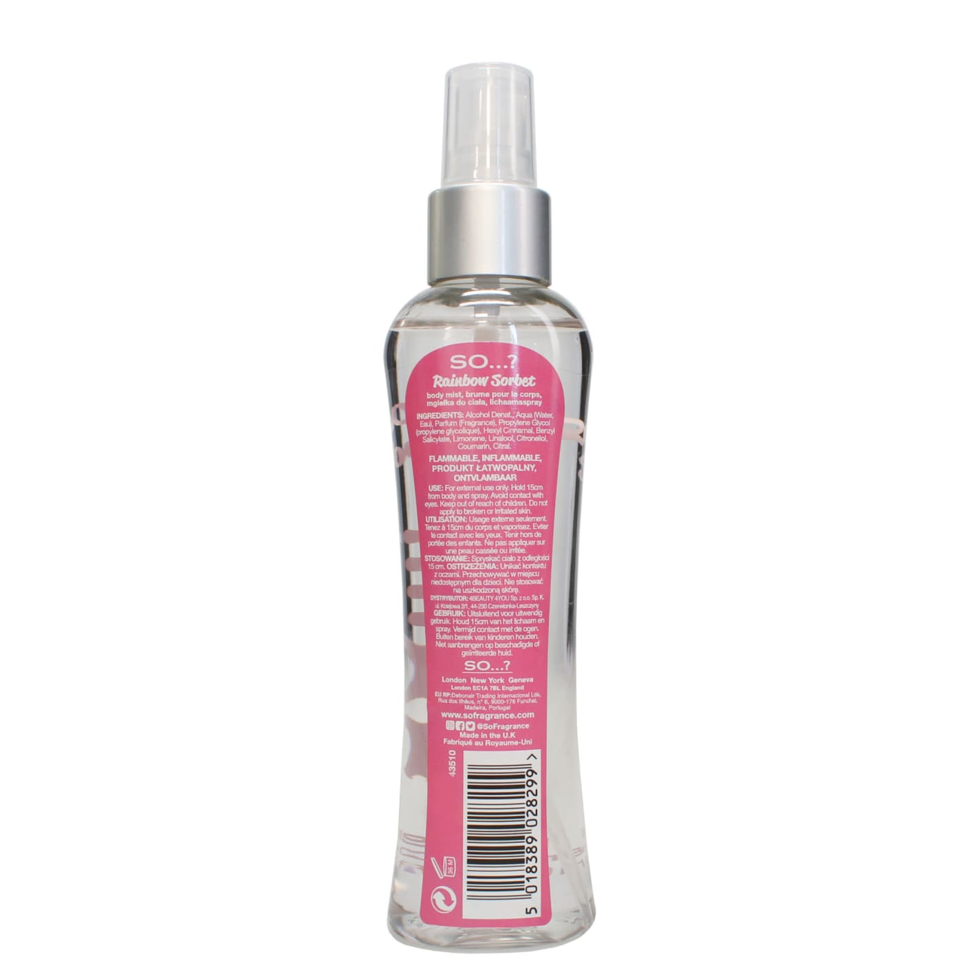 SO…? 100ML B/MIST RAINBOW SORBET