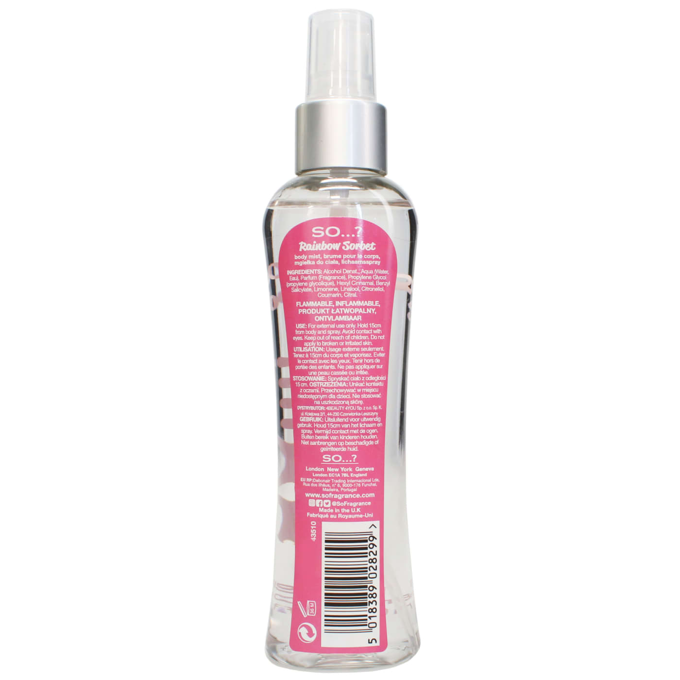 SO…? 100ML BODY MIST RAINBOW SORBET