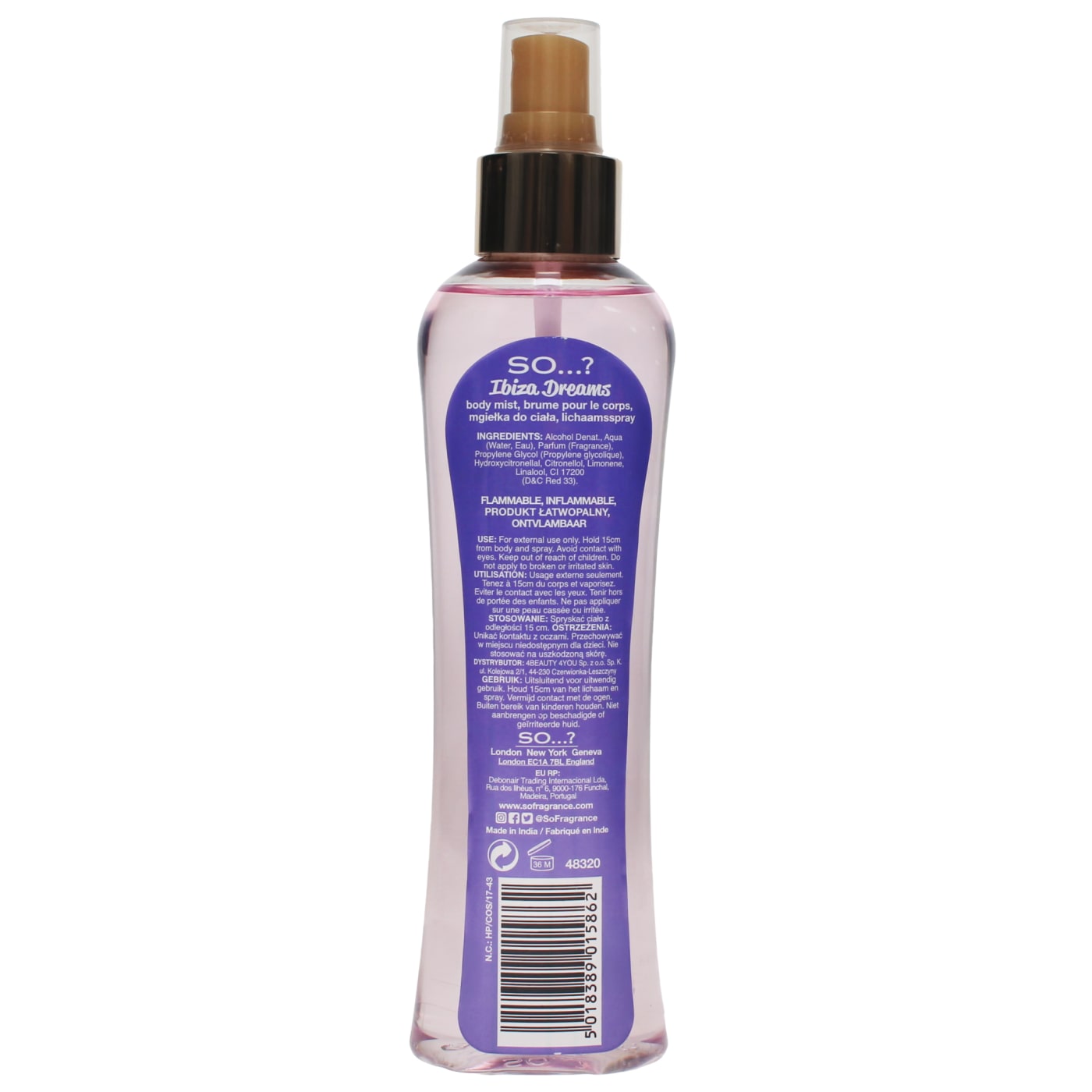 SO...? 200ML BODY MIST IBIZA DREAMS