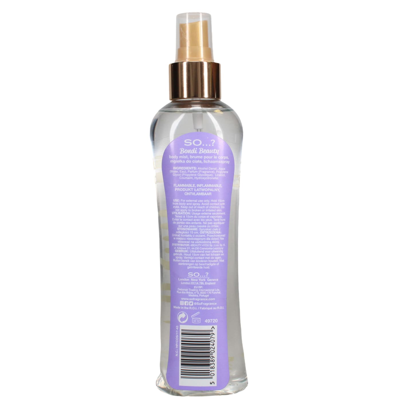 SO…? 200ML B/MIST BONDI BEAUTY