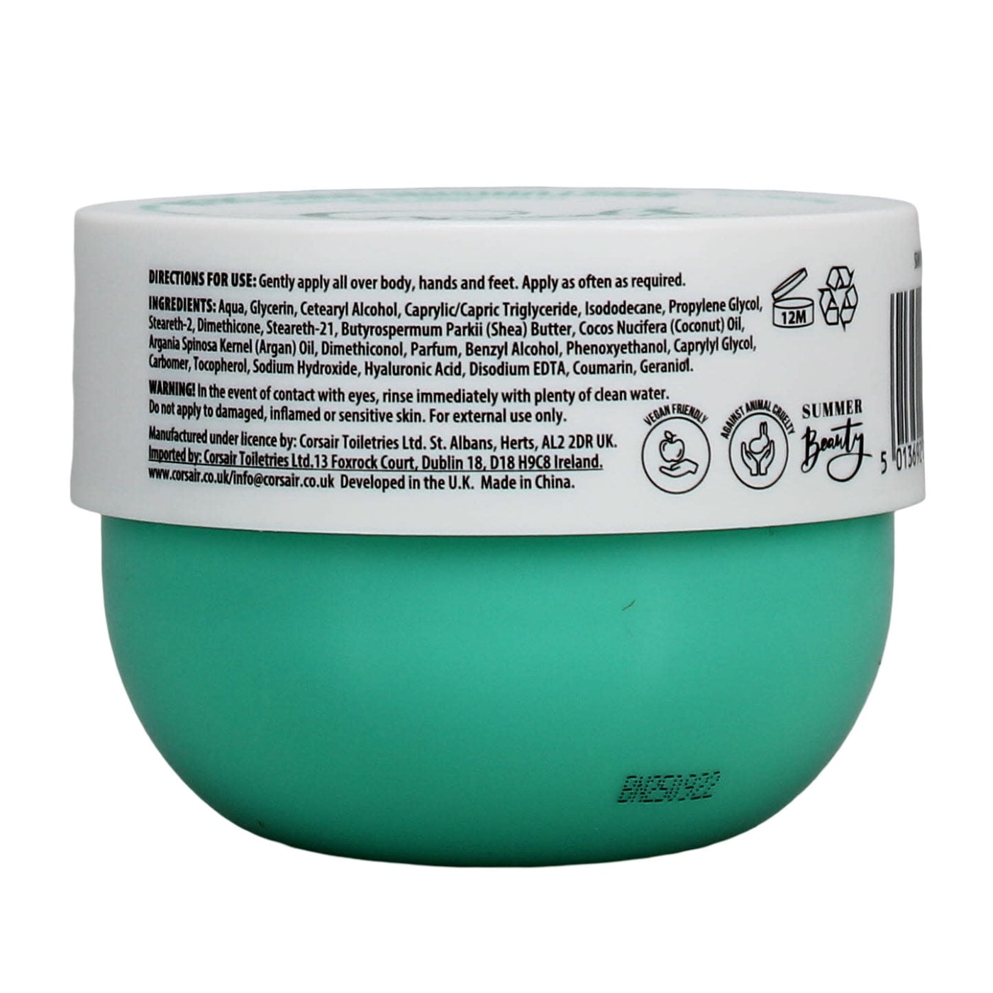Summer Beauty 220ml Hydrating & Softening Body Cream Coconut