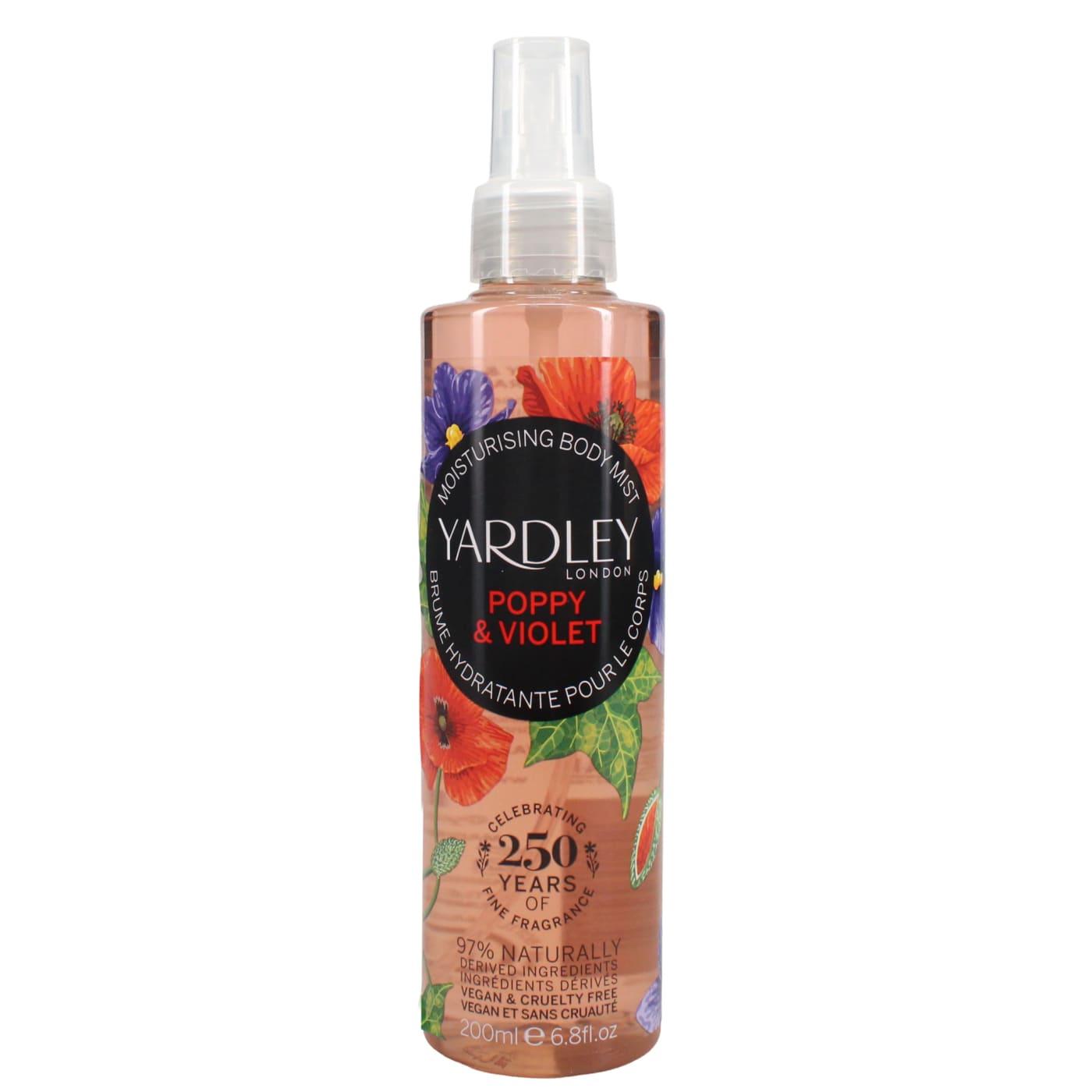 YARDLEY 200ML B/MIST POPPY & VIOLET