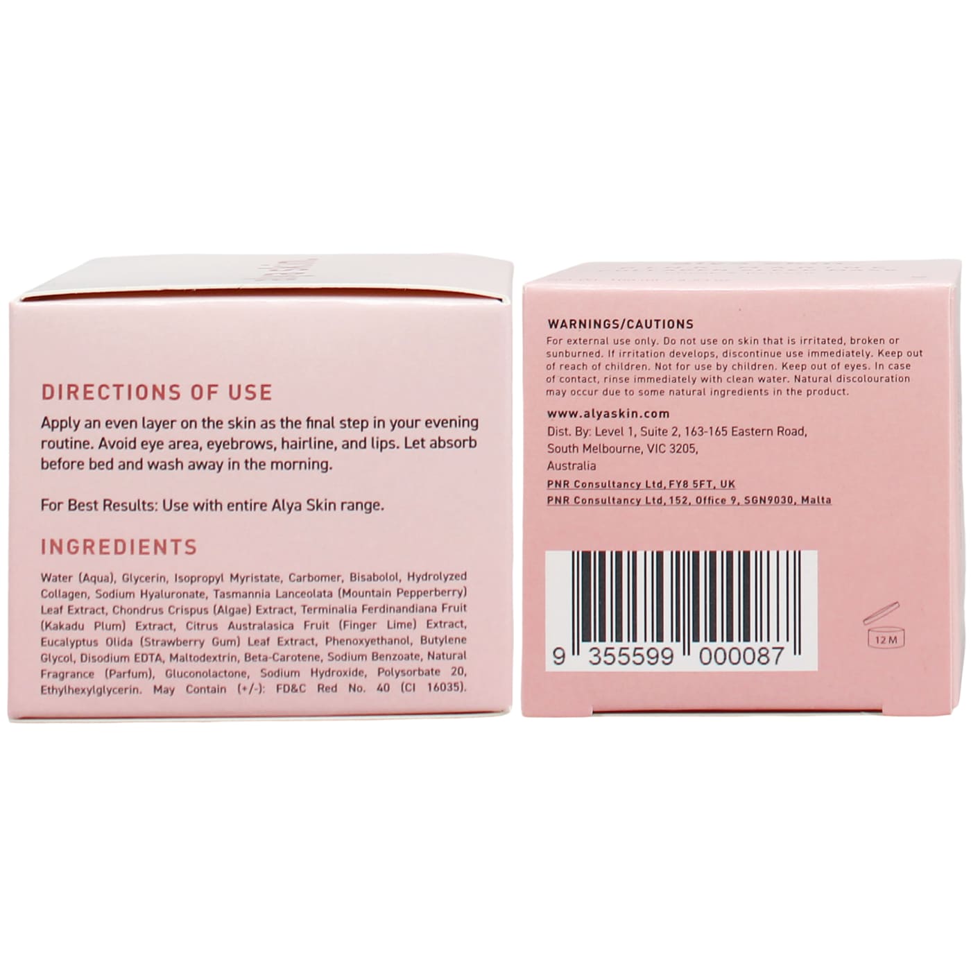 ALYA SKIN 100ML SLEEP MASK PINK MARINE COLLAGEN