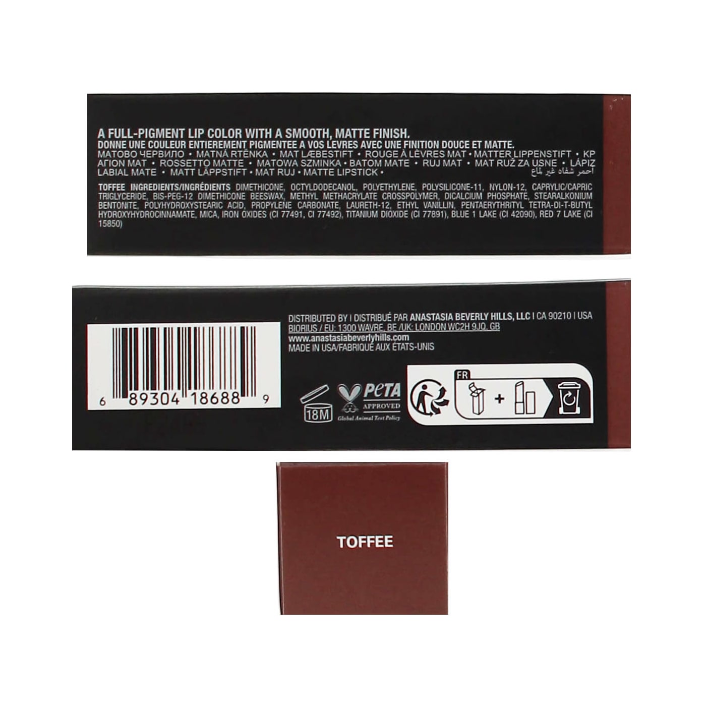 ANASTASIA BEVERLY HILLS MATTE LIPSTICK TOFFEE