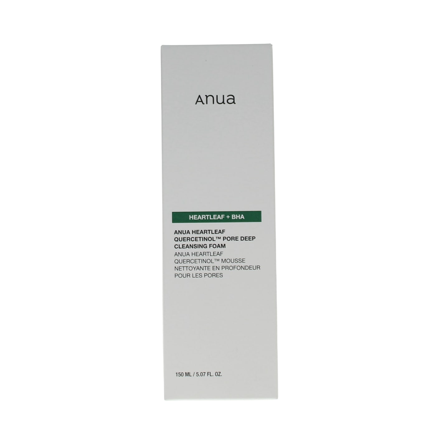 ANUA 150ML CLEANSING FOAM HEARTLEAF QUERCETINOL PORE DEEP