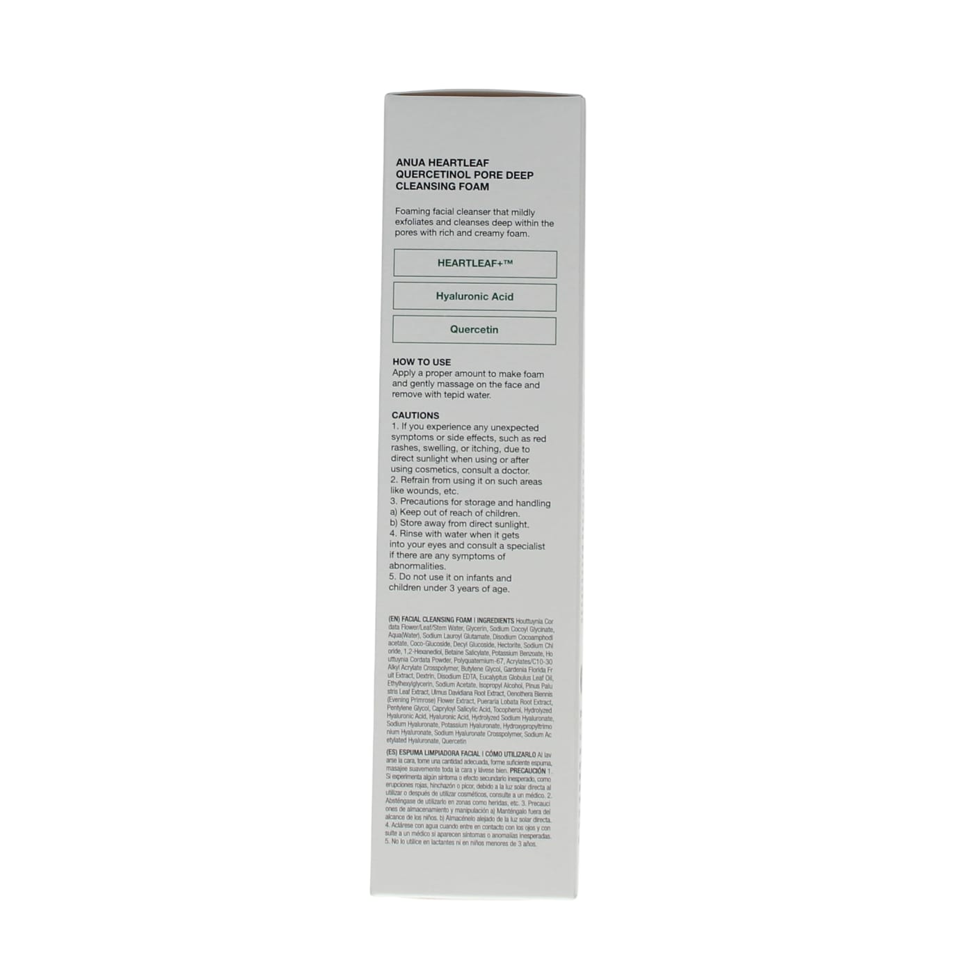 ANUA 150ML CLEANSING FOAM HEARTLEAF QUERCETINOL PORE DEEP 11/26