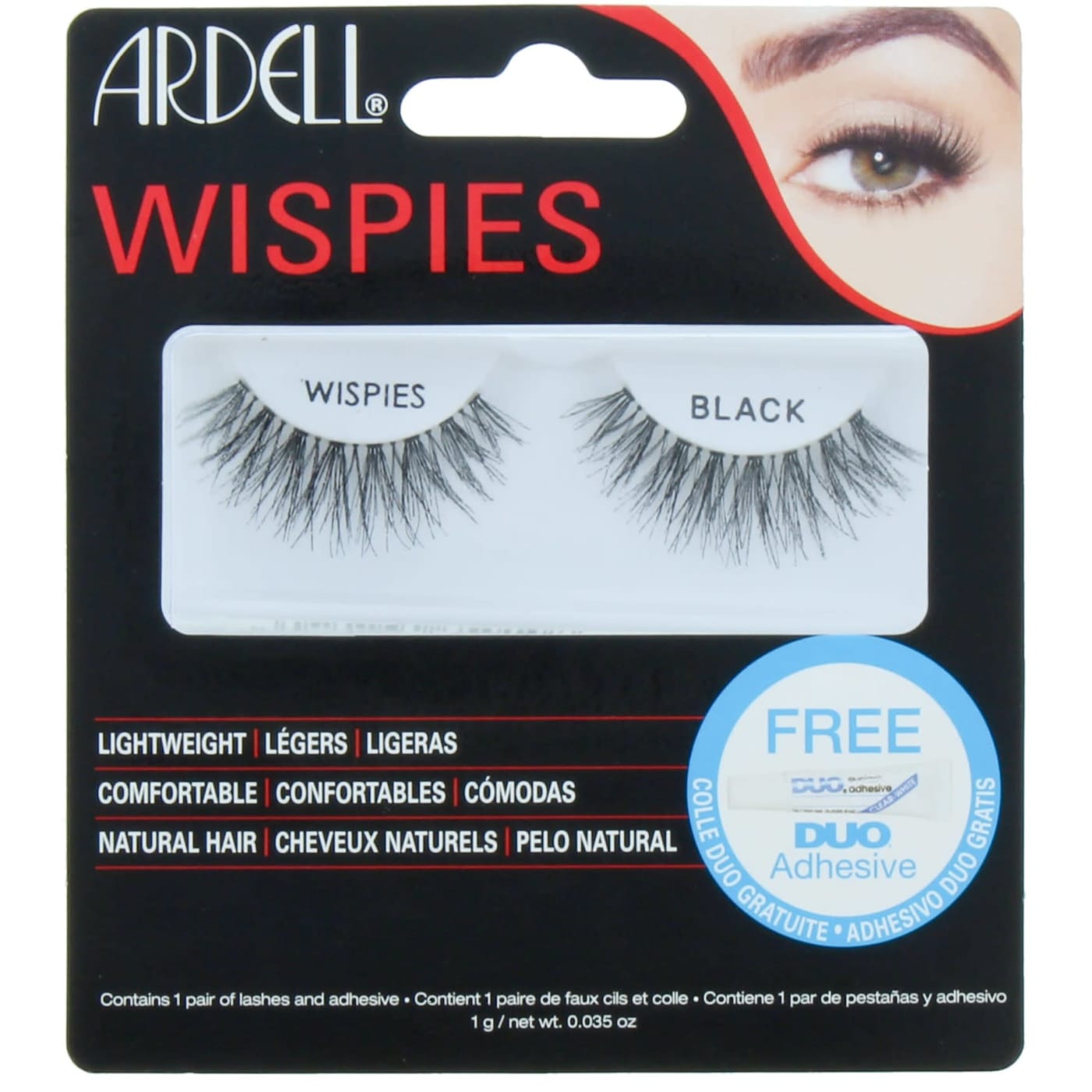 ARDELL LASHES BLACK WITH DUO GLUE