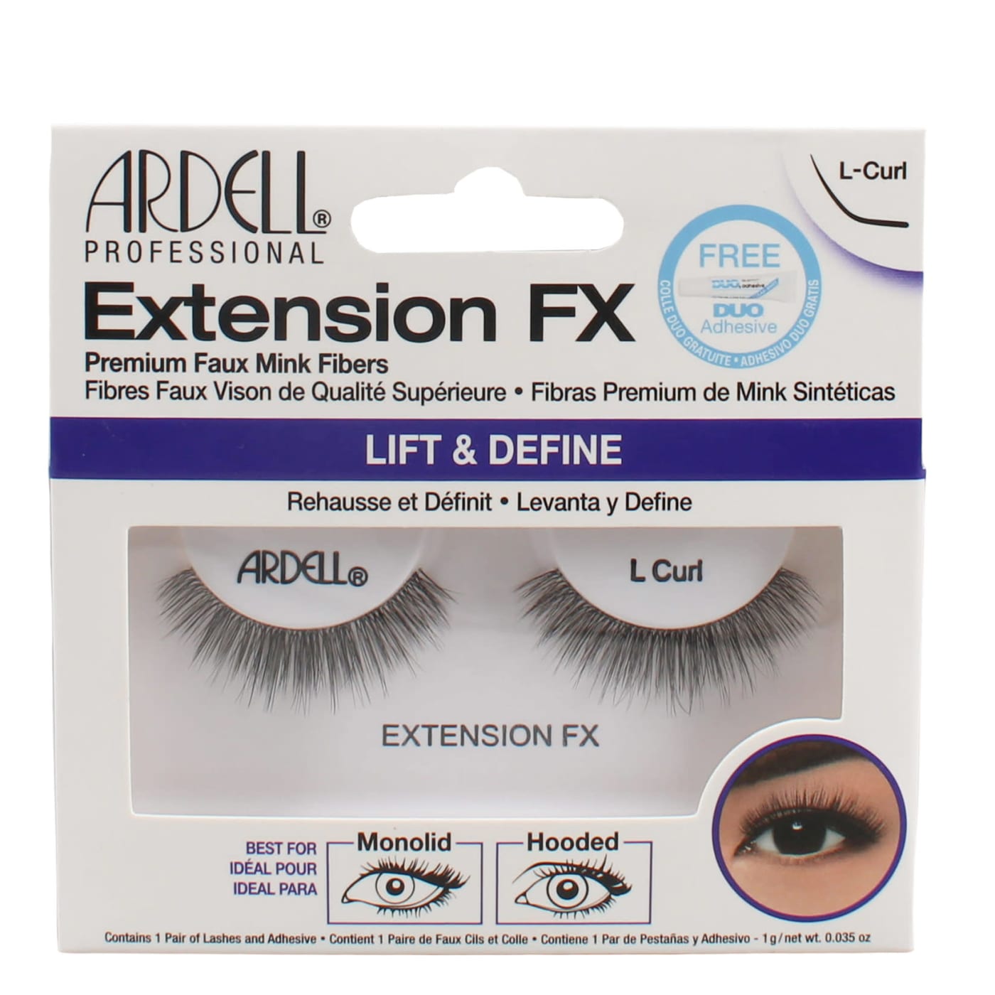 ARDELL EXTENSION FX L CURL WITH DUO GLUE