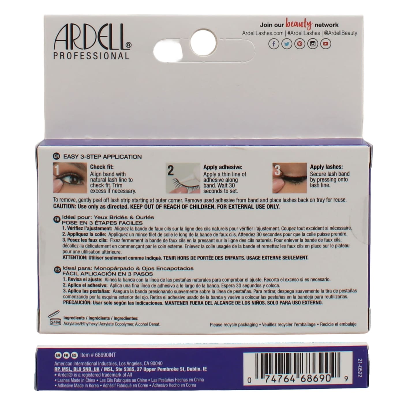 ARDELL EXTENSION FX L CURL WITH DUO GLUE