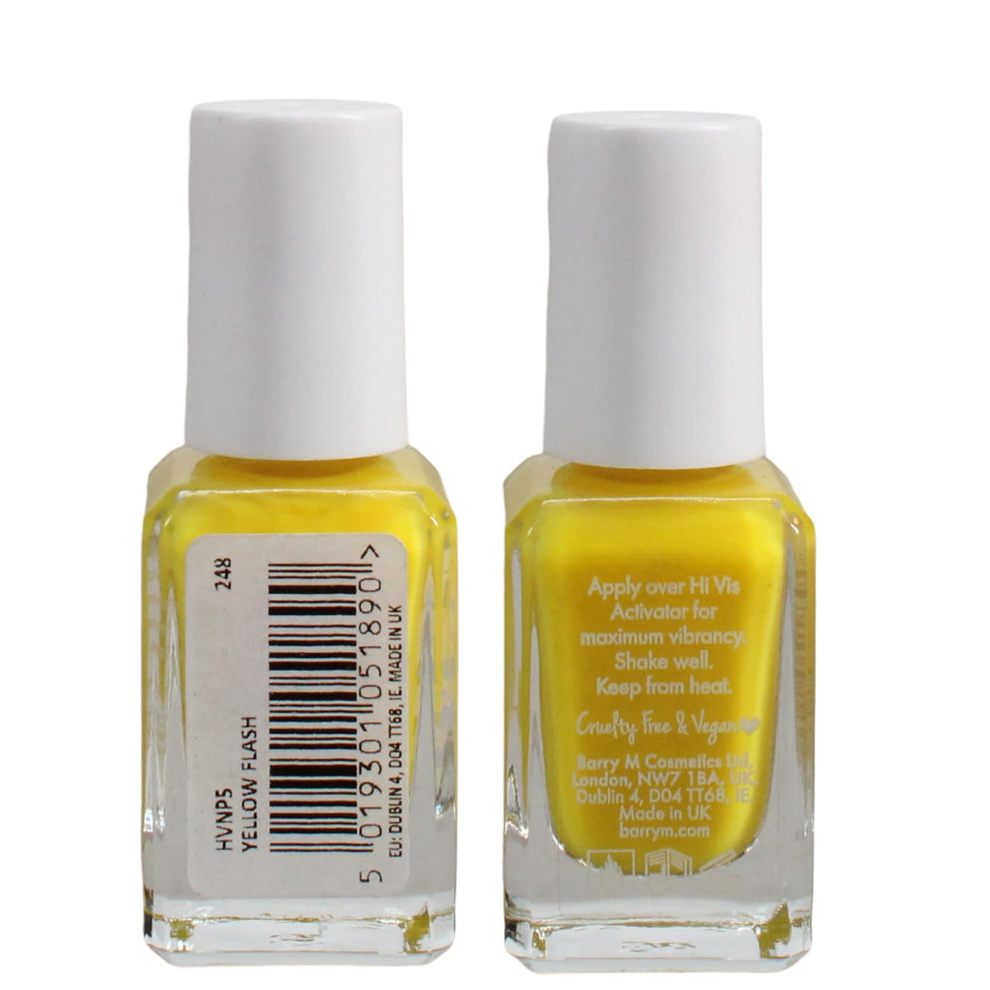 BARRY M HI VIS 10ML NAIL POLISH YELLOW FLASH
