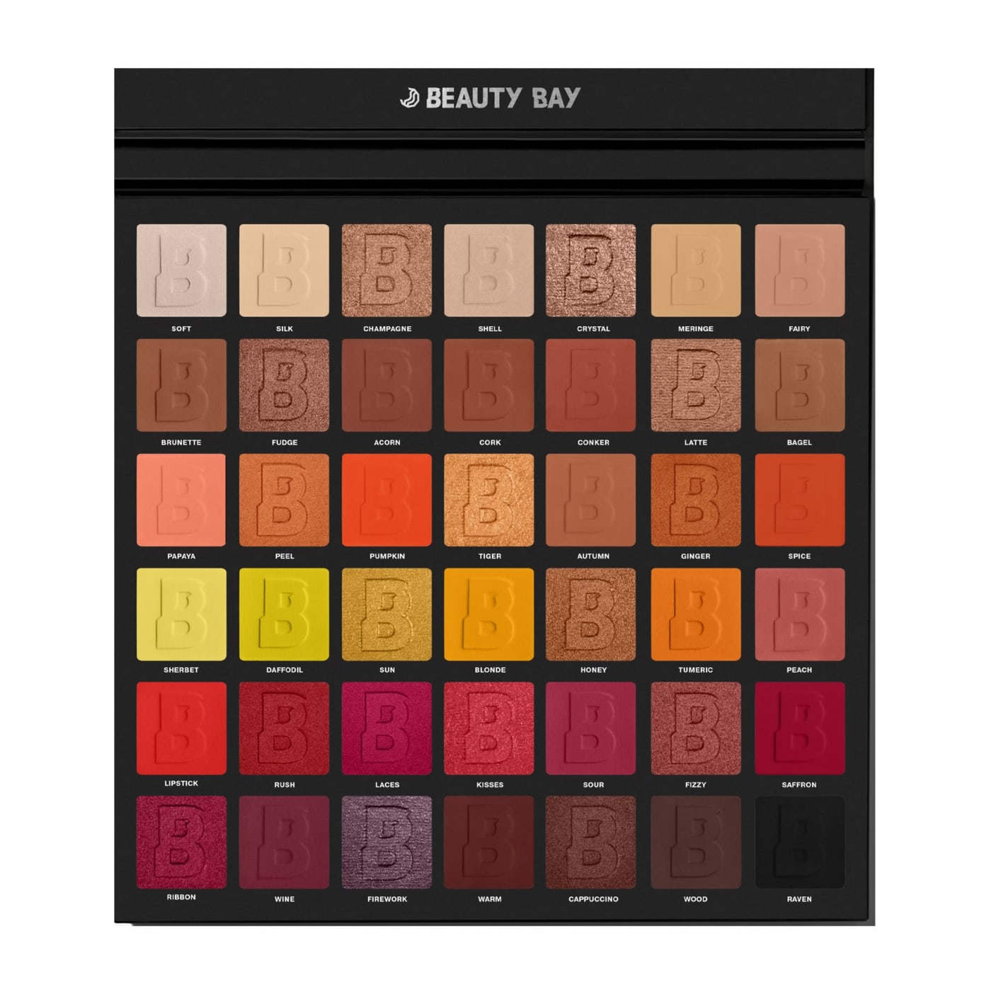BEAUTY BAY 42 COLOUR EYESHADOW PALETTE FIERY 2.0