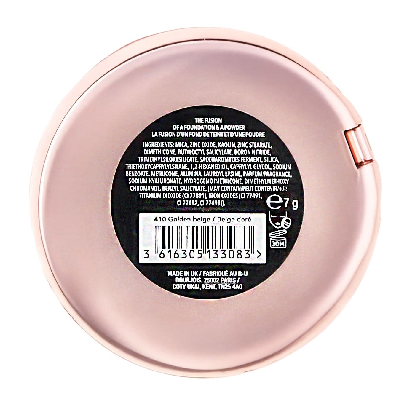 BOURJOIS ALWAYS FABULOUS COMPACT POWDER FOUNDATION GOLDEN BEIGE