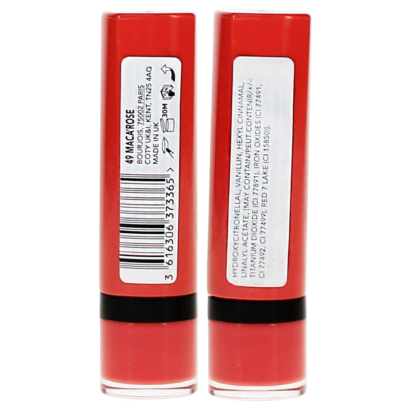 BOURJOIS VELVET ROUGE LIPSTICK CHERRY MACA'ROSE