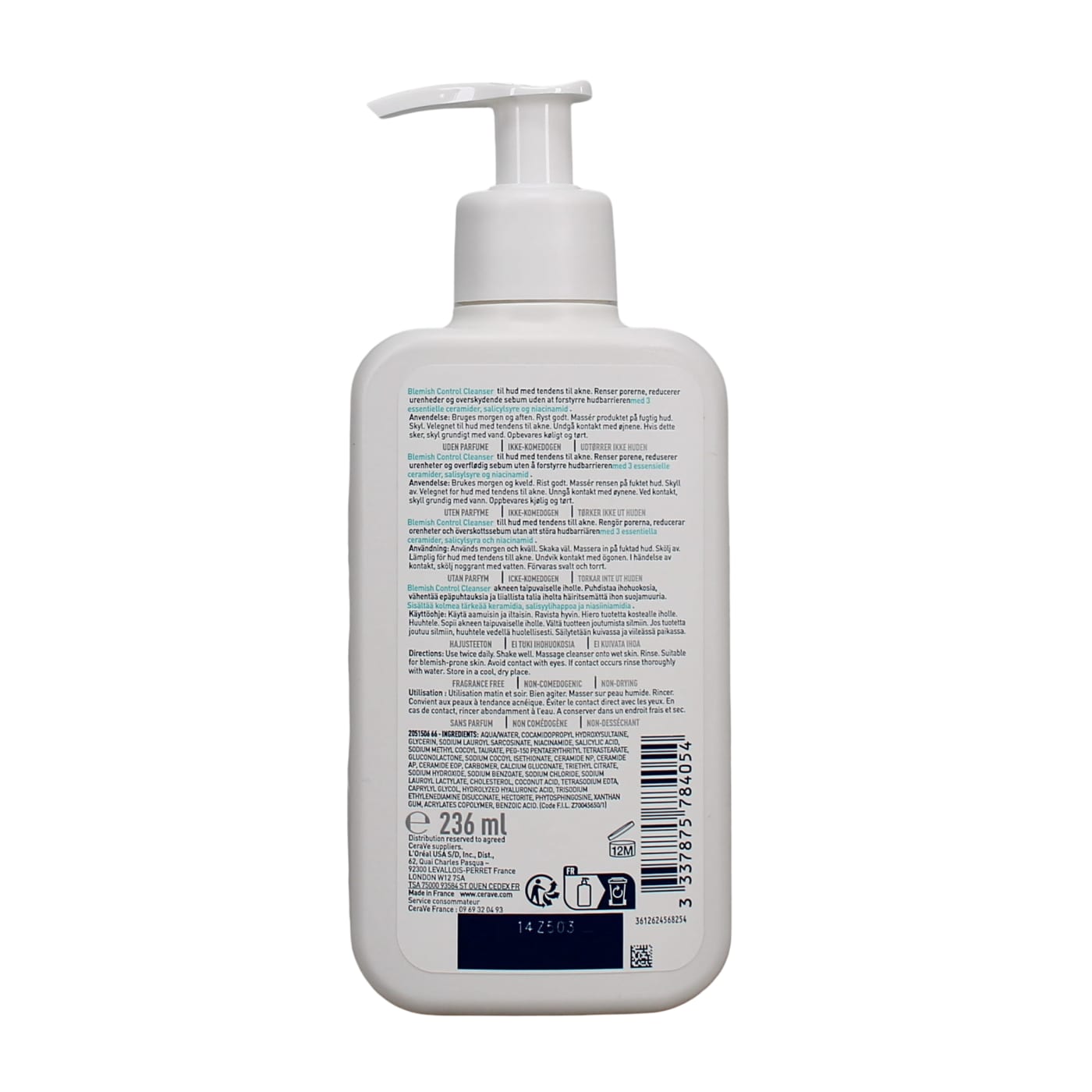 CERAVE 236ML CLEANSER BLEMISH CONTROL