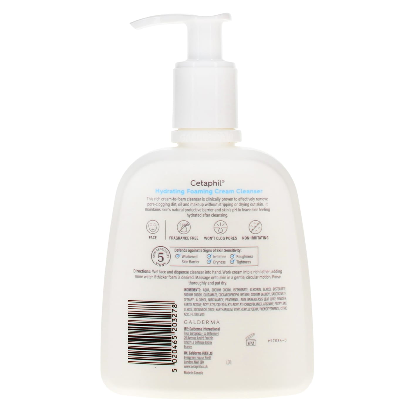 CETAPHIL 236ML HYDRATING FOAMING CREAM CLEANSER