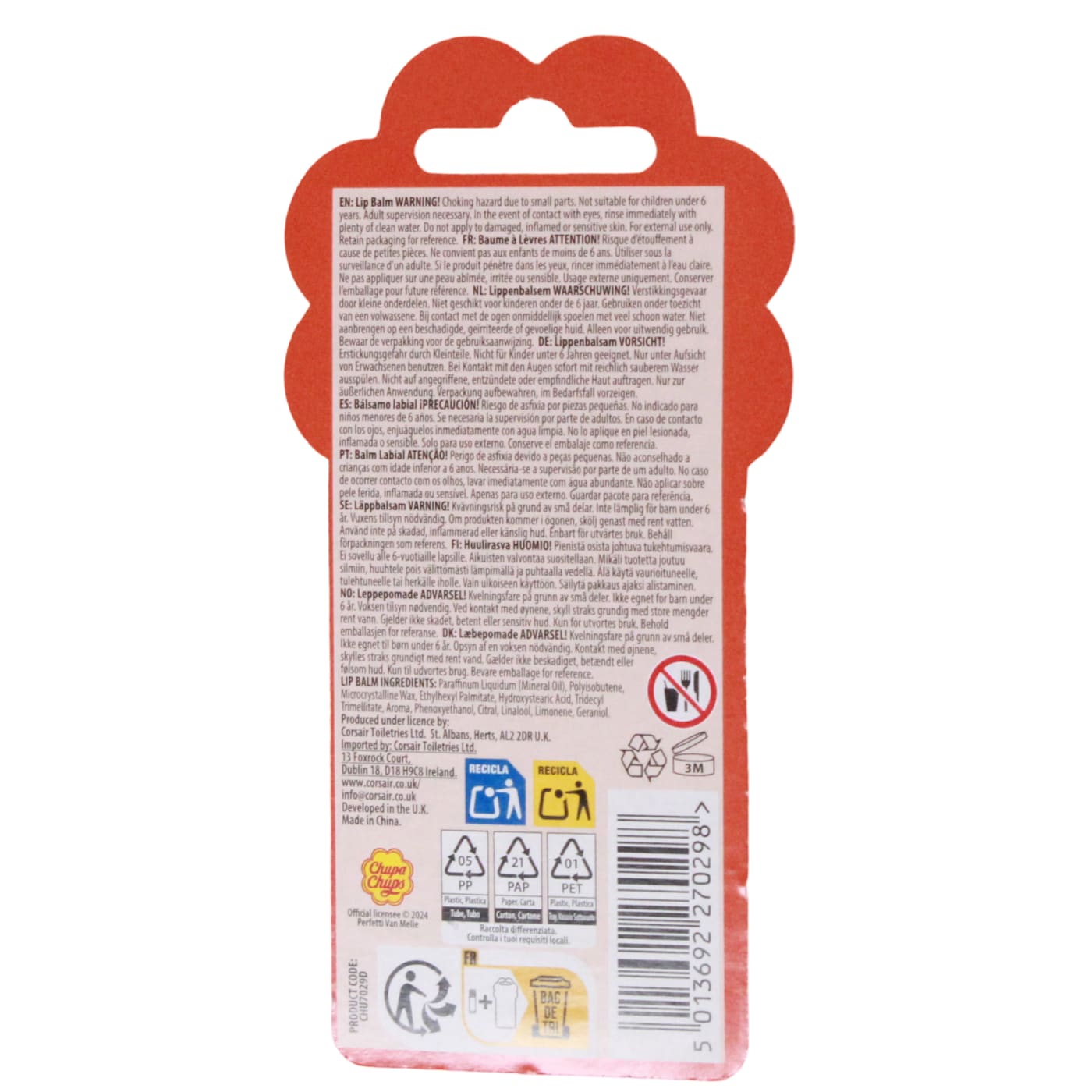 Chupa Chups Lip Balm Juicy Orange