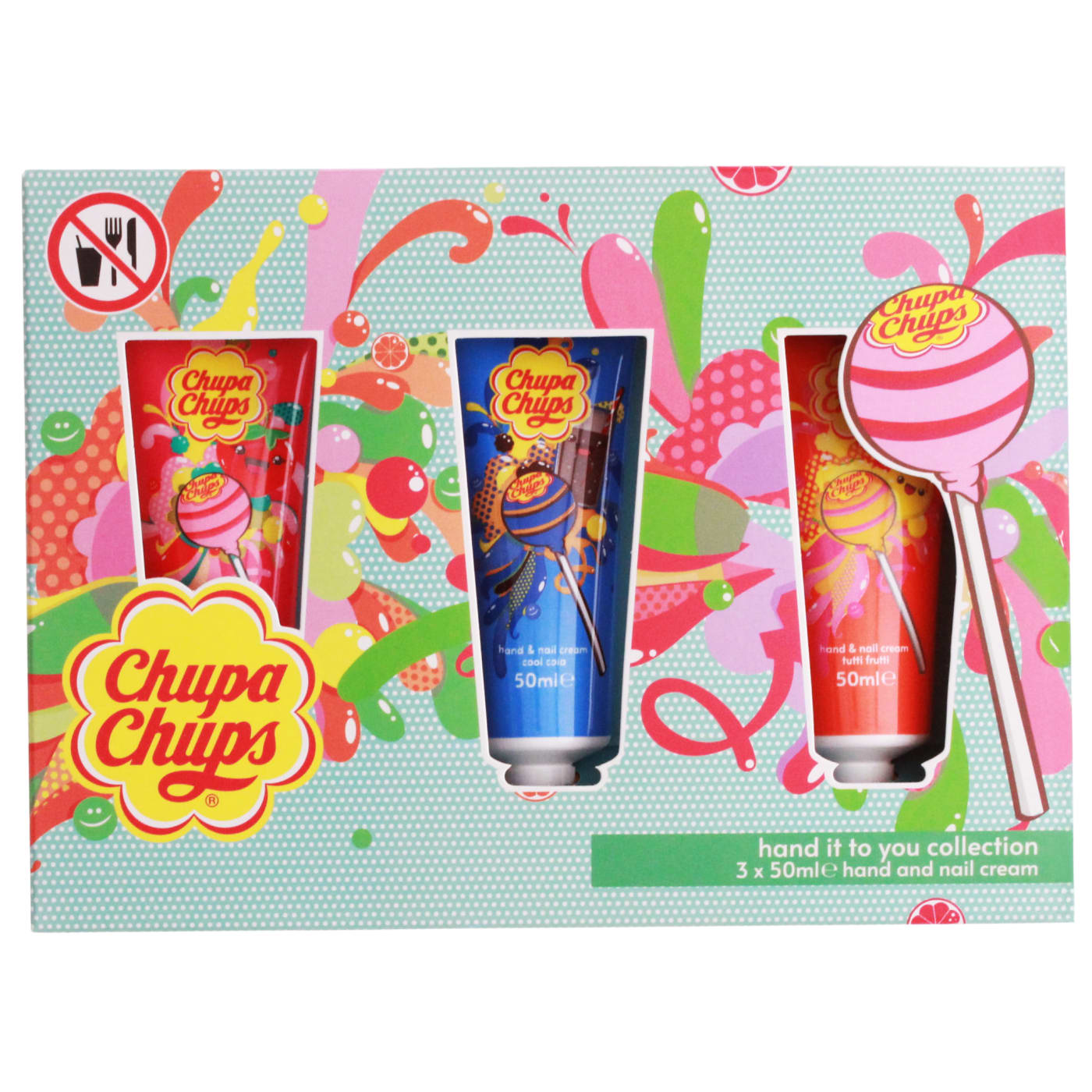 Chupa Chups 3x50ml Hand Cream Gift Set (Strawberry, Tutti Frutti & Cola)