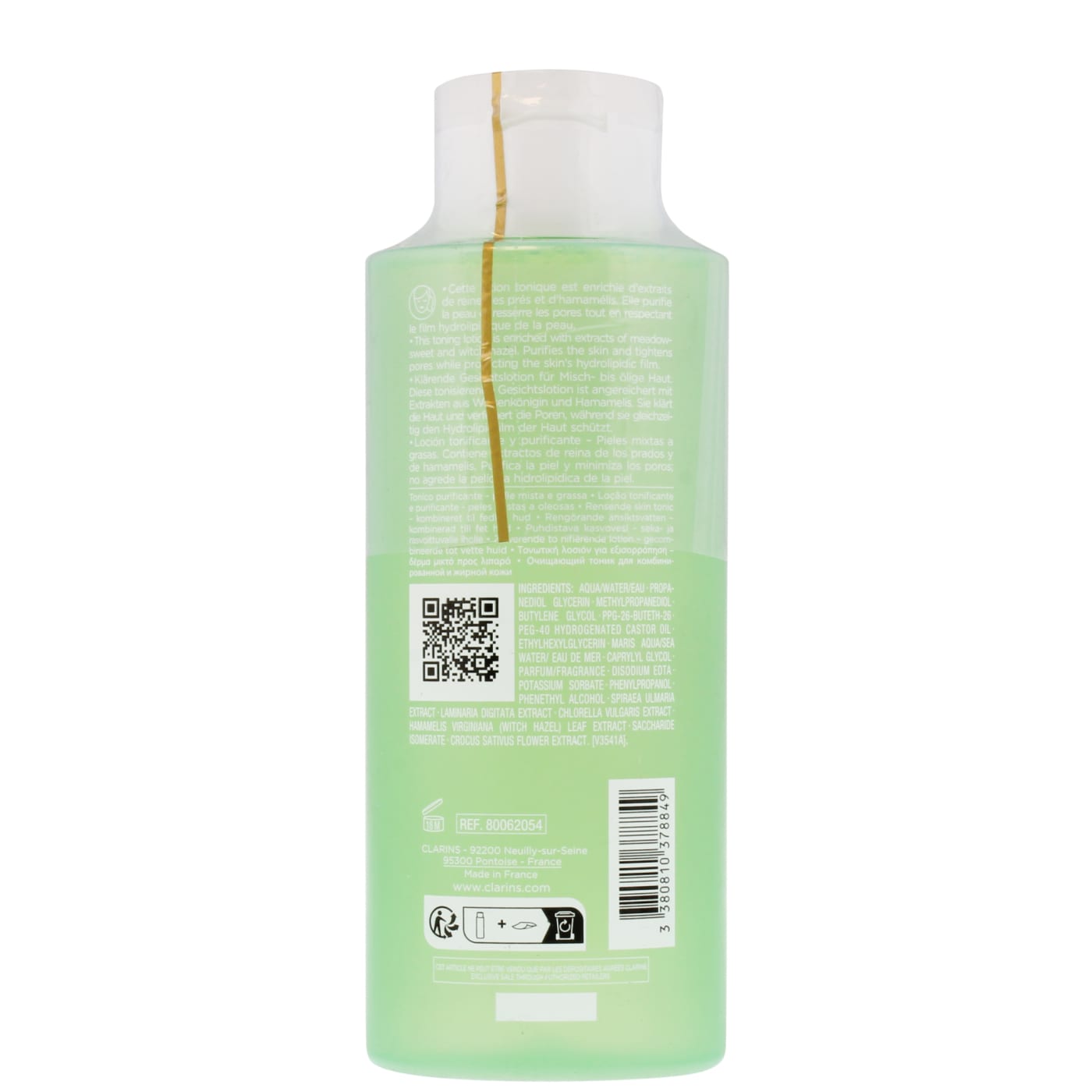 CLARINS 400ML TONING LTN PURIFYING