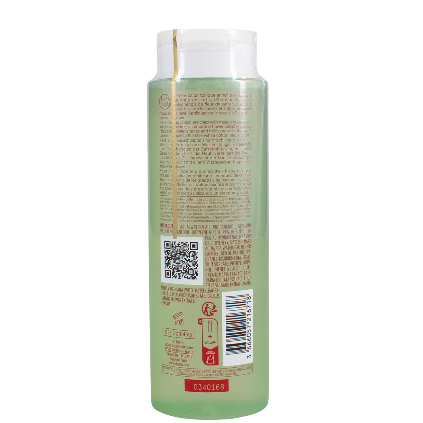 Clarins 200ml Purifying Toning Lotion
