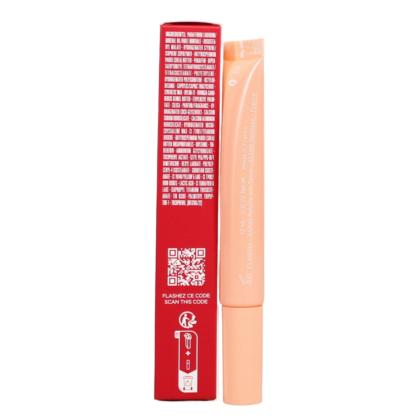 Clarins 12ml Velvet Lip Perfector 22 Peach Glow