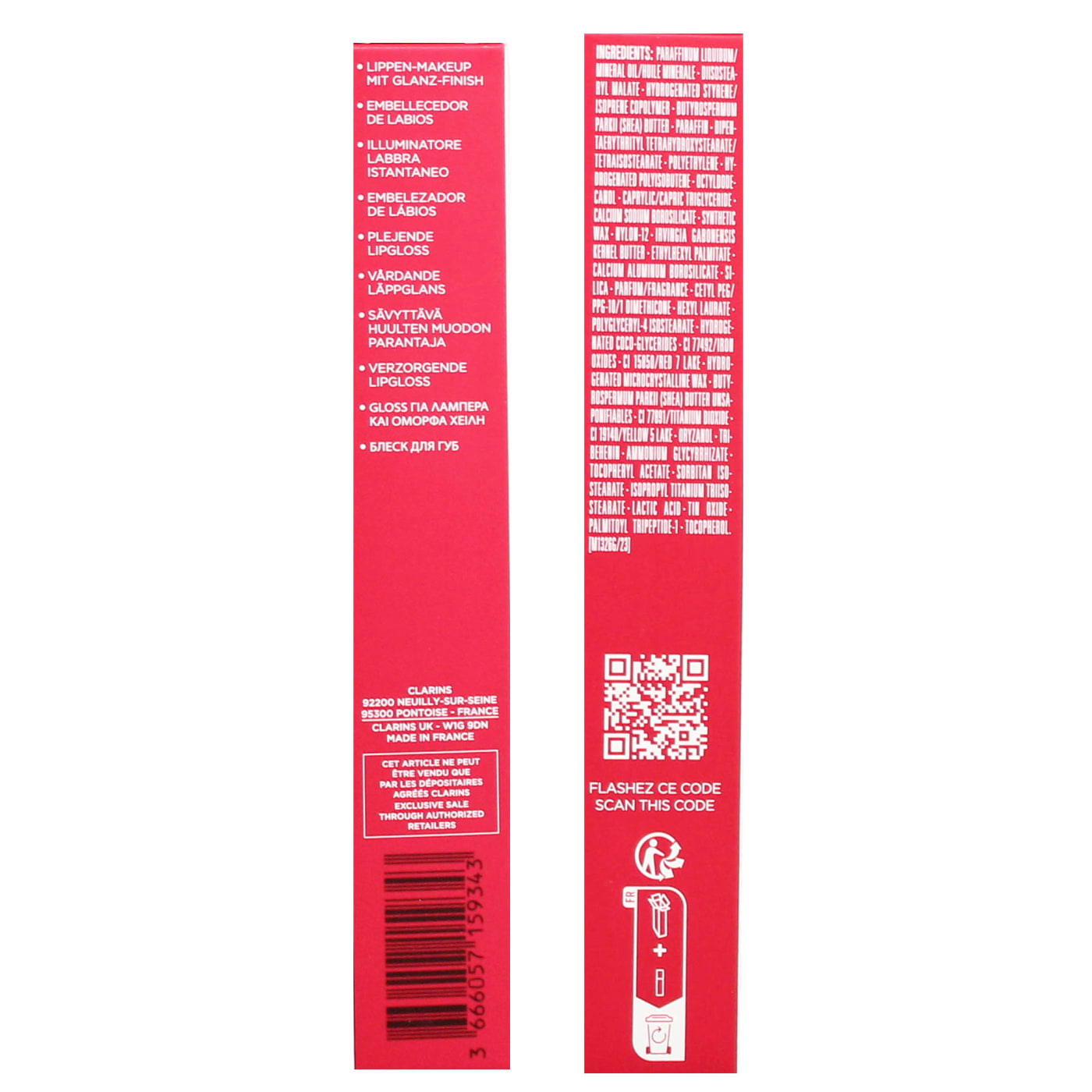 Clarins 12ml Velvet Lip Perfector 23 Pomegranate Glow