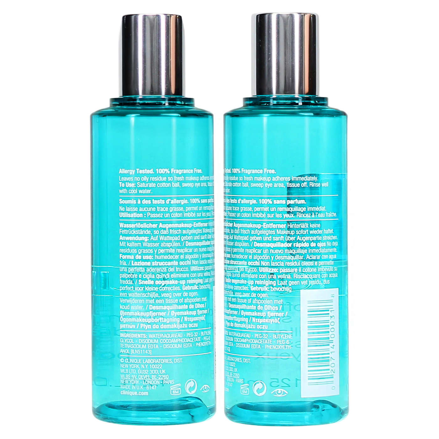 CLINIQUE 125ML RINSE OFF EYE MAKE UP SOLVENT