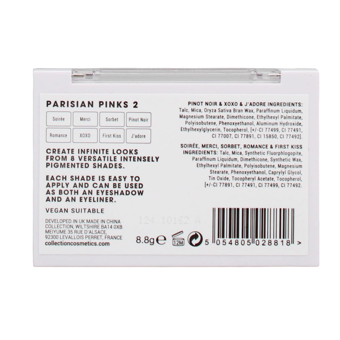 COLLECTION EYESHADOW PALETTE PARISIAN PINKS 02