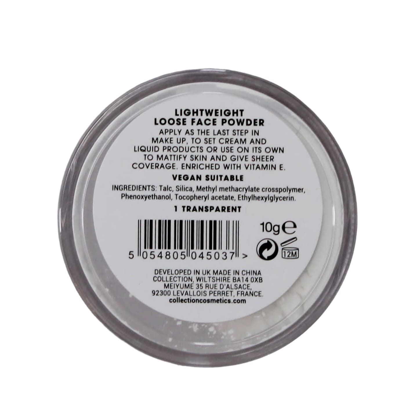 Collection Filter Finish Loose Setting Powder Transparent