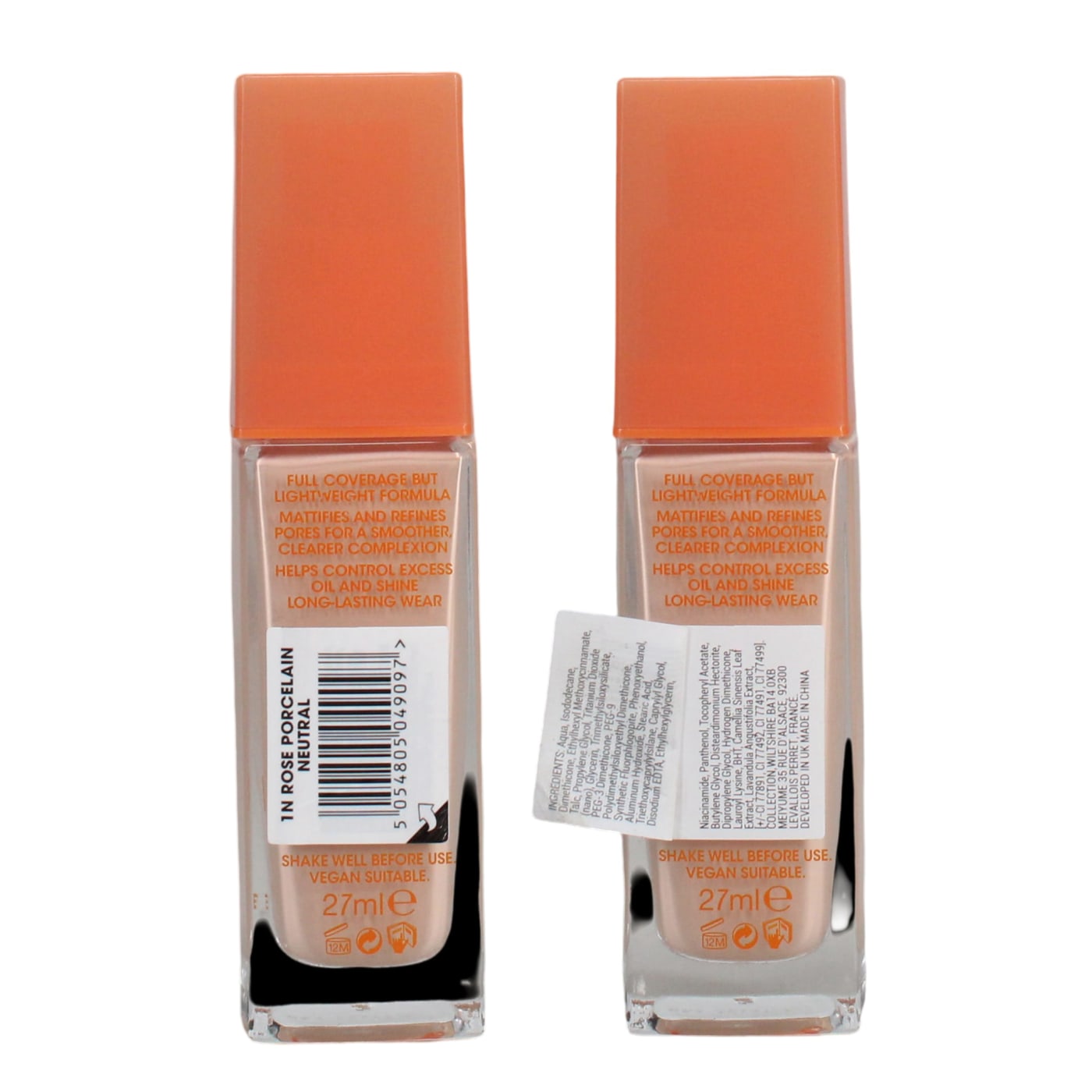 Collection Lasting Perfection Matte Foundation Rose Porcelain Neutral 27ml 1N
