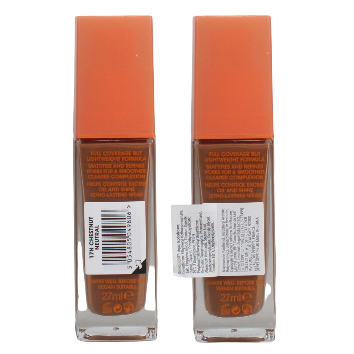 COLLECTION LASTING PERFECTION MATTE 27ML FOUNDATION 17N CHESTNUT NEUTRAL