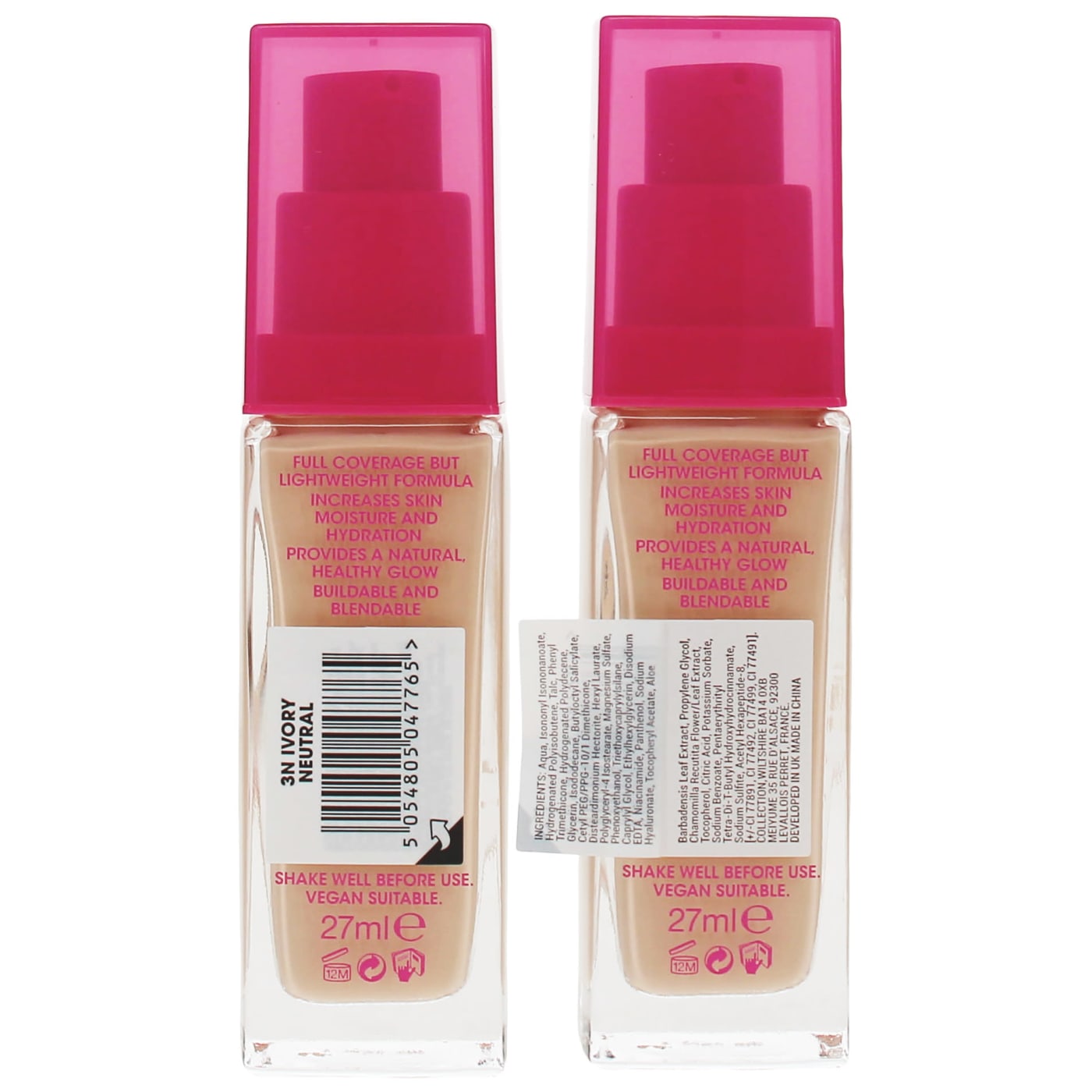 Collection Lasting Perfection Satin 27ml Foundation 3N Ivory Neutral