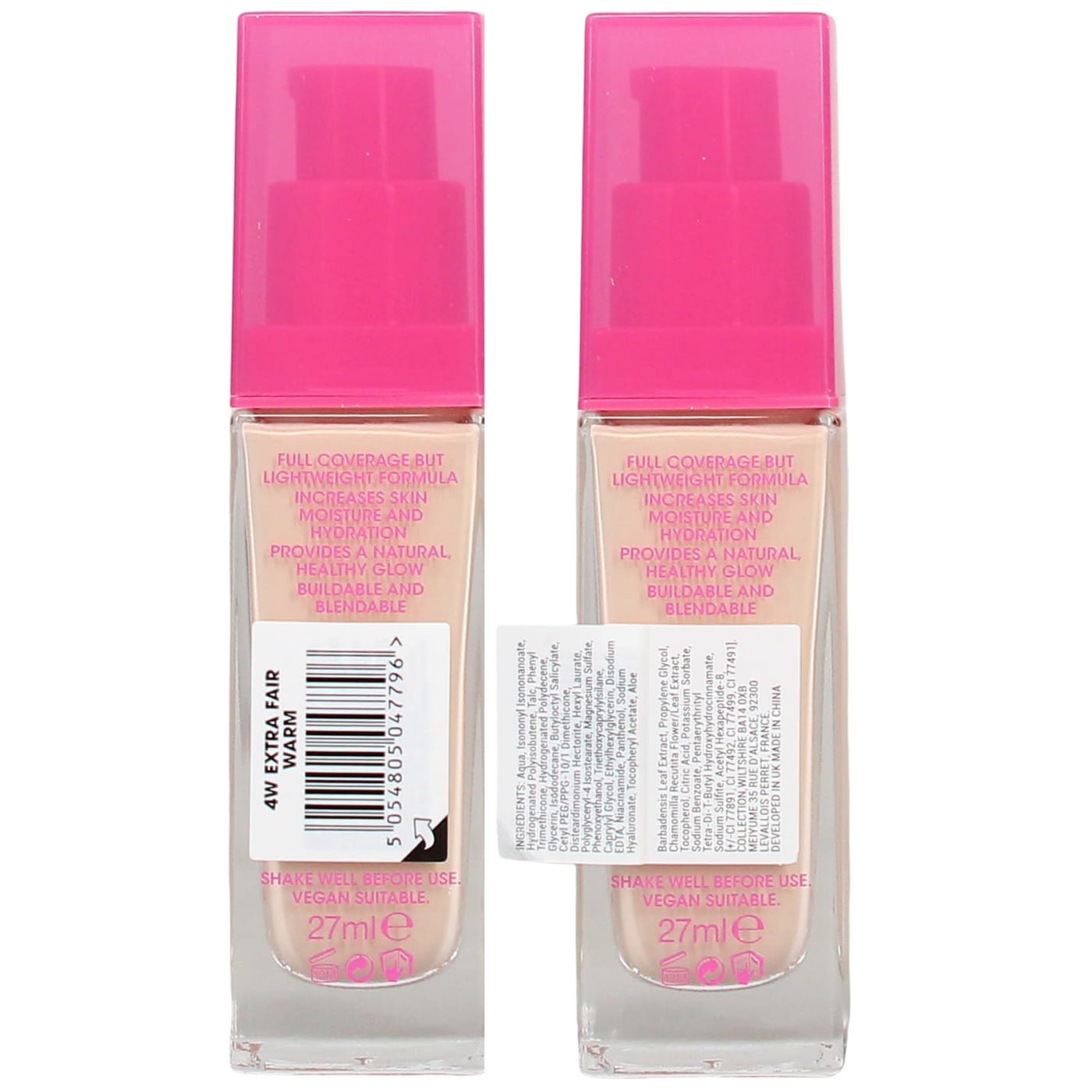 Collection Lasting Perfection Satin Foundation Extra Fair Warm 27ml 4W