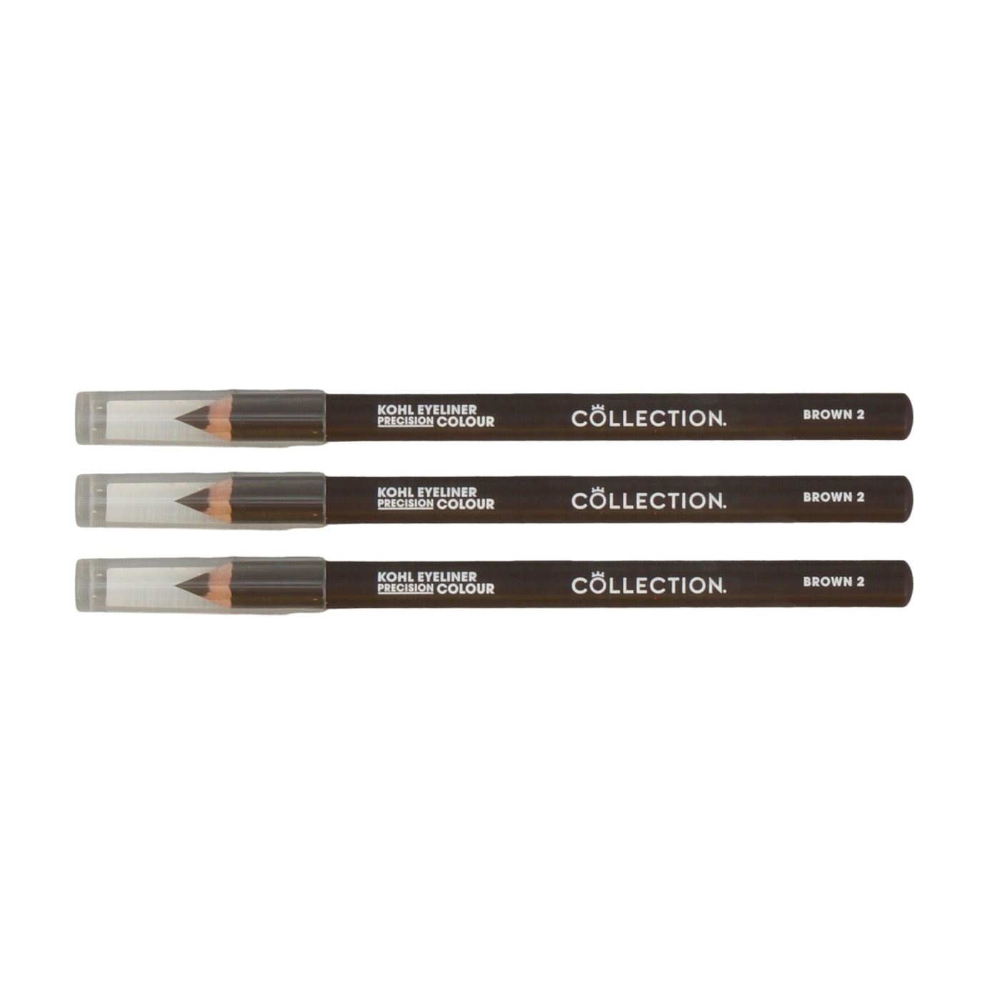 COLLECTION KOHL EYELINER PRECISION COLOUR BROWN 3 PACK