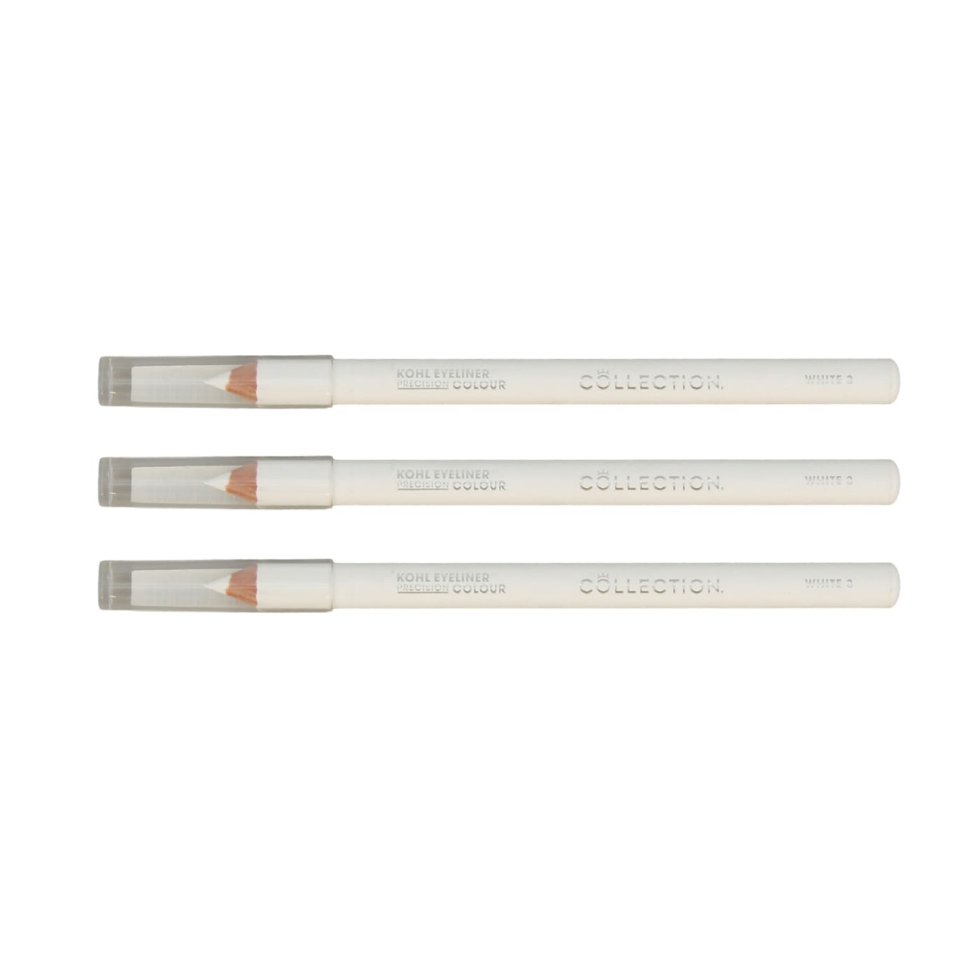COLLECTION KOHL E/LINER PRECIS WHTE 3PK