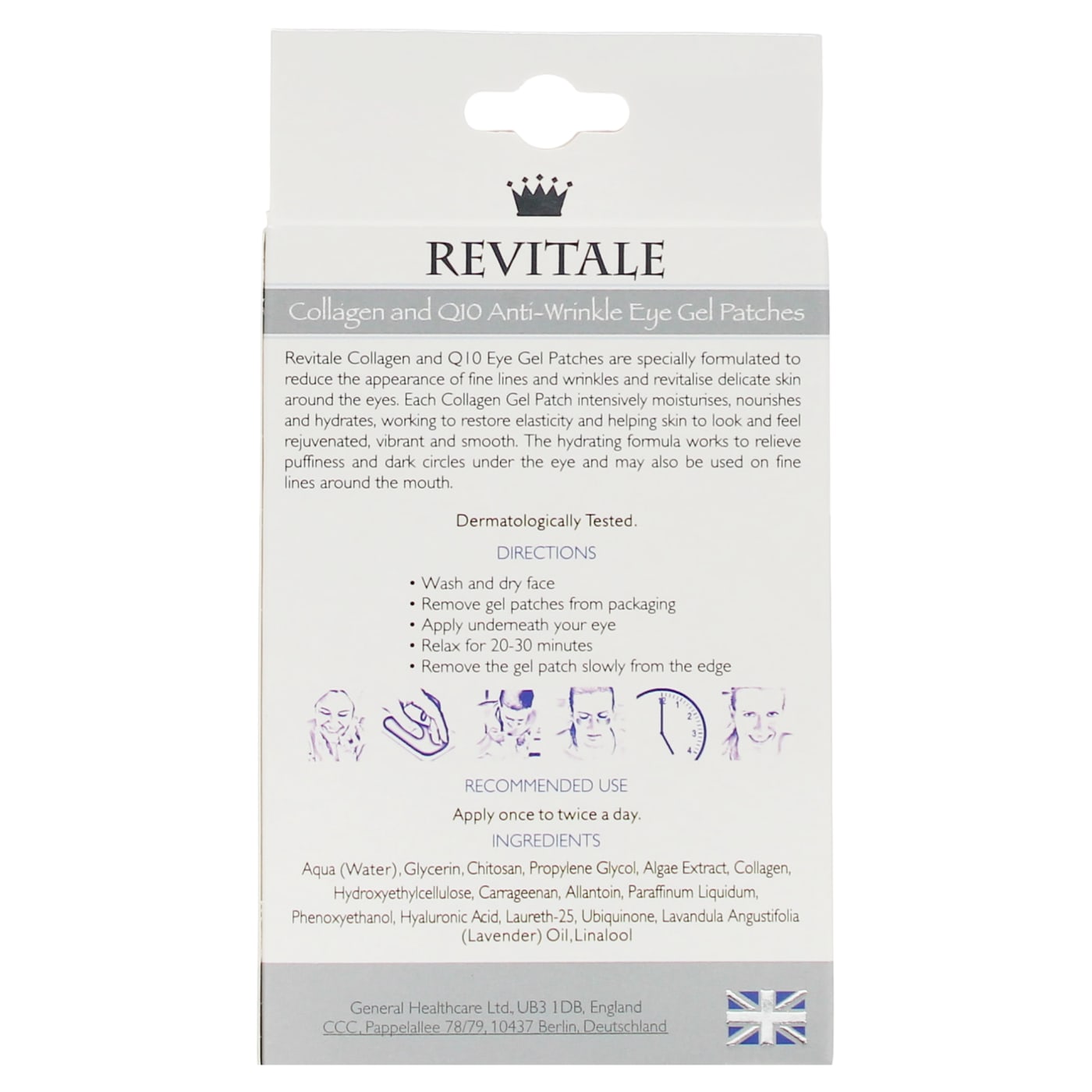 Revitale Collagen & Q10 Anti Wrinkle Eye Gel Patches 5's Pairs