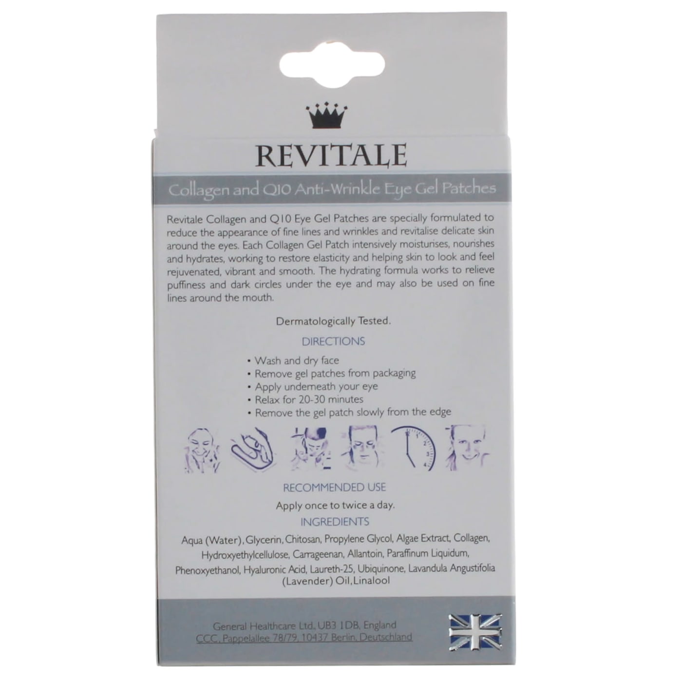 REVITALE Q10 EYE GEL PATCH 5'S 02/27