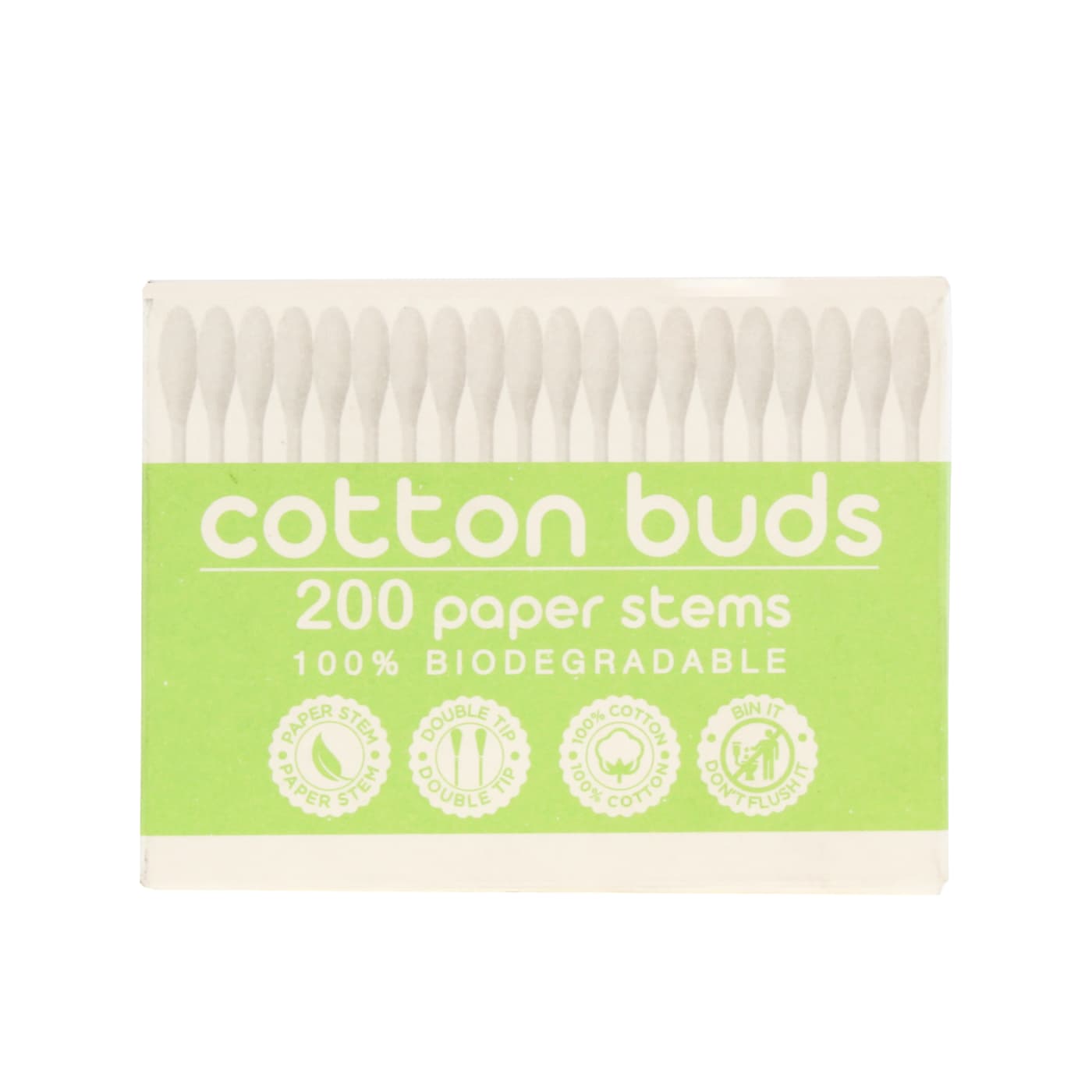 BIODEGRADABLE COTTON BUDS 200PC