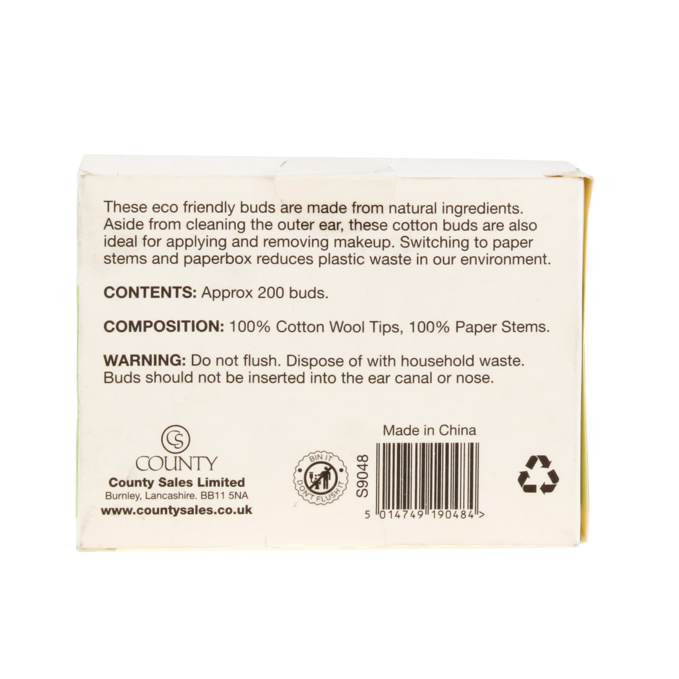 BIODEGRADABLE COTTON BUDS 200PC
