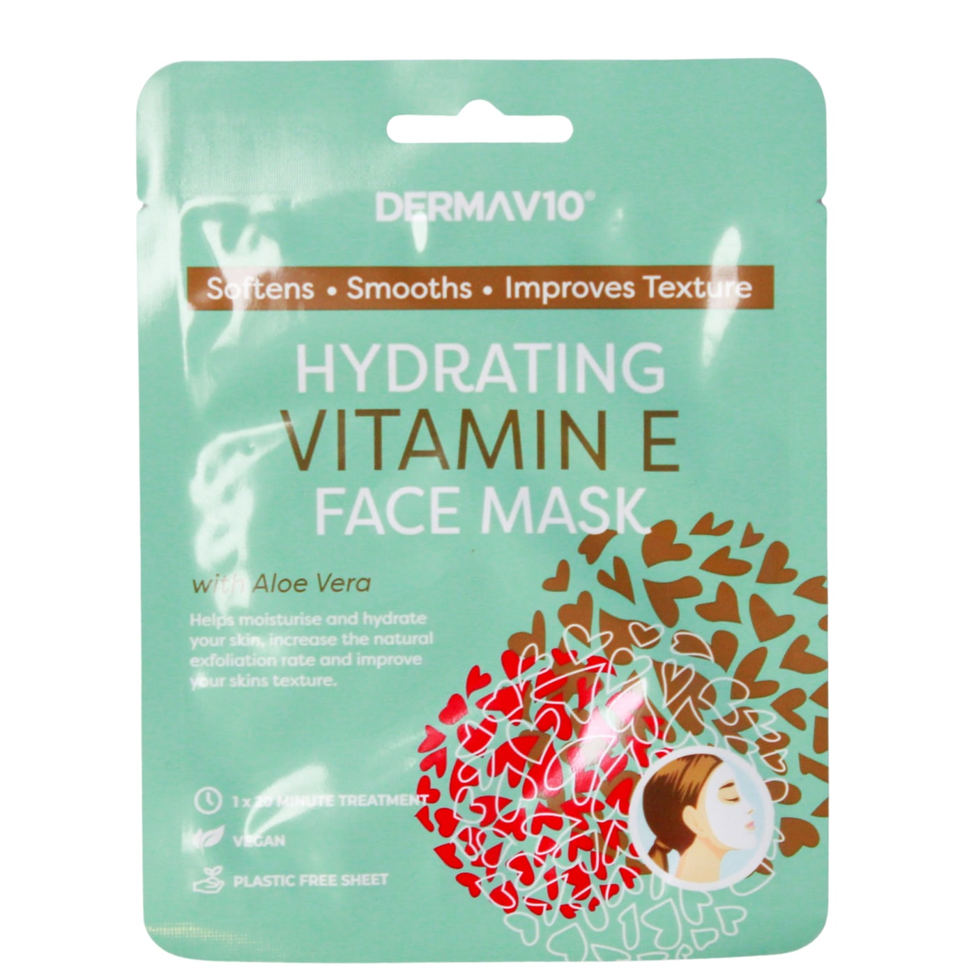 DERMA V10 HYDRATING FACE MASK VITAMIN E