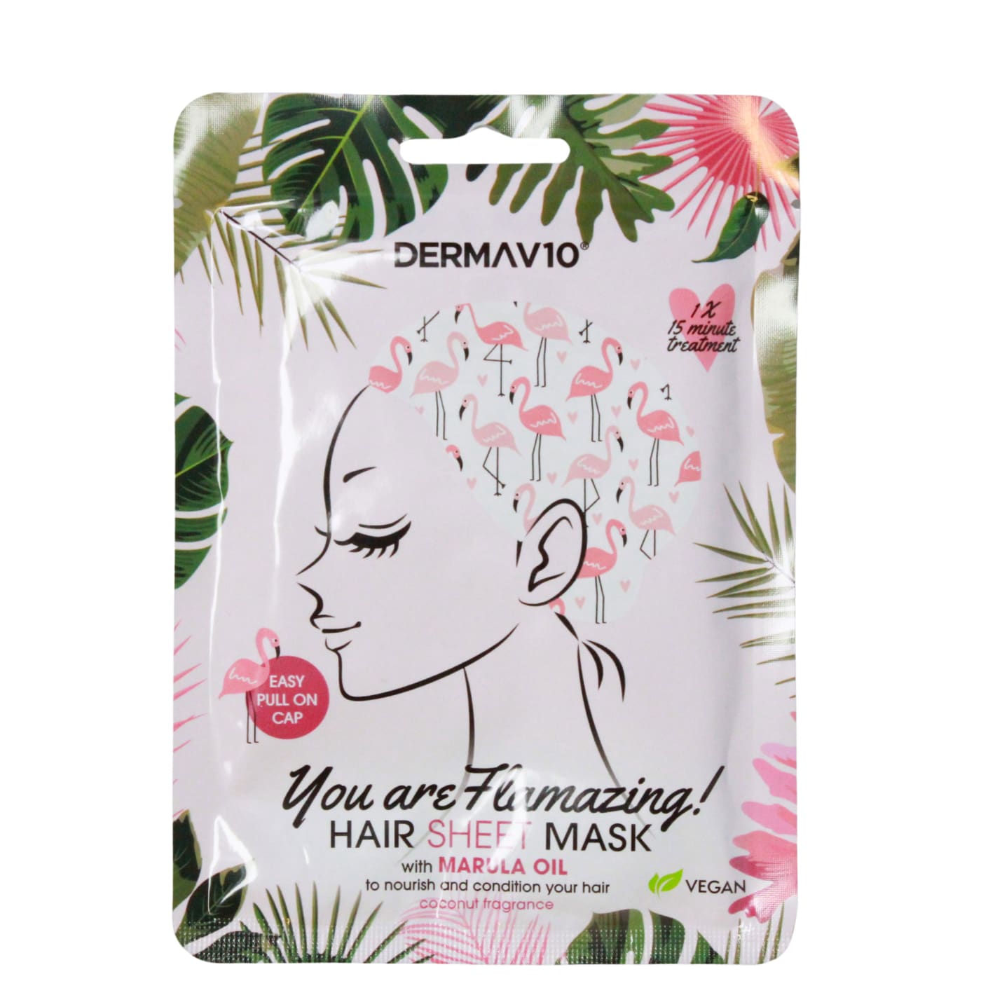 DERMA V10 SHEET HAIR MASK MARULA OIL